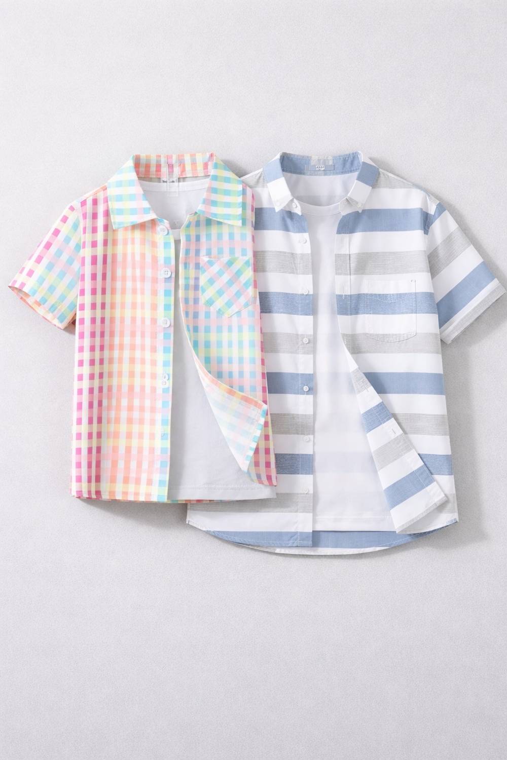 ANVARI Boys Checkered, Striped Casual Multicolor Shirt