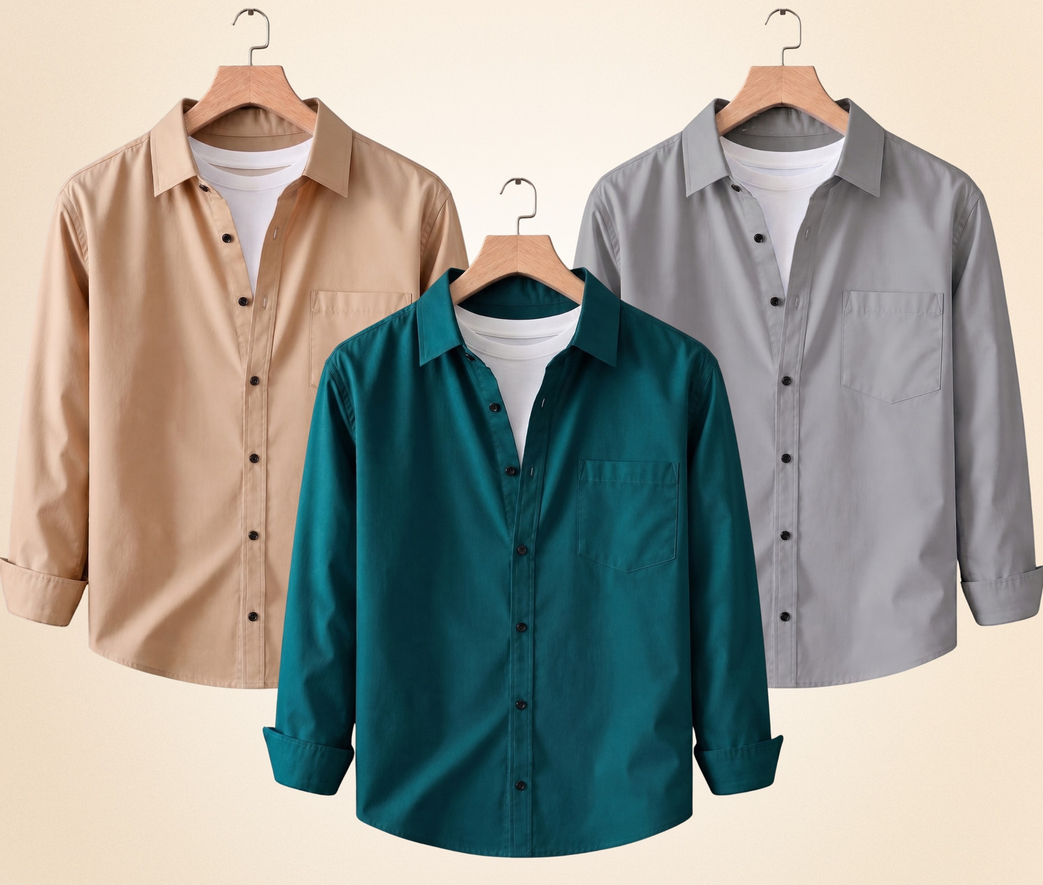 Image of Colix Men Solid Casual Multicolor Shirt