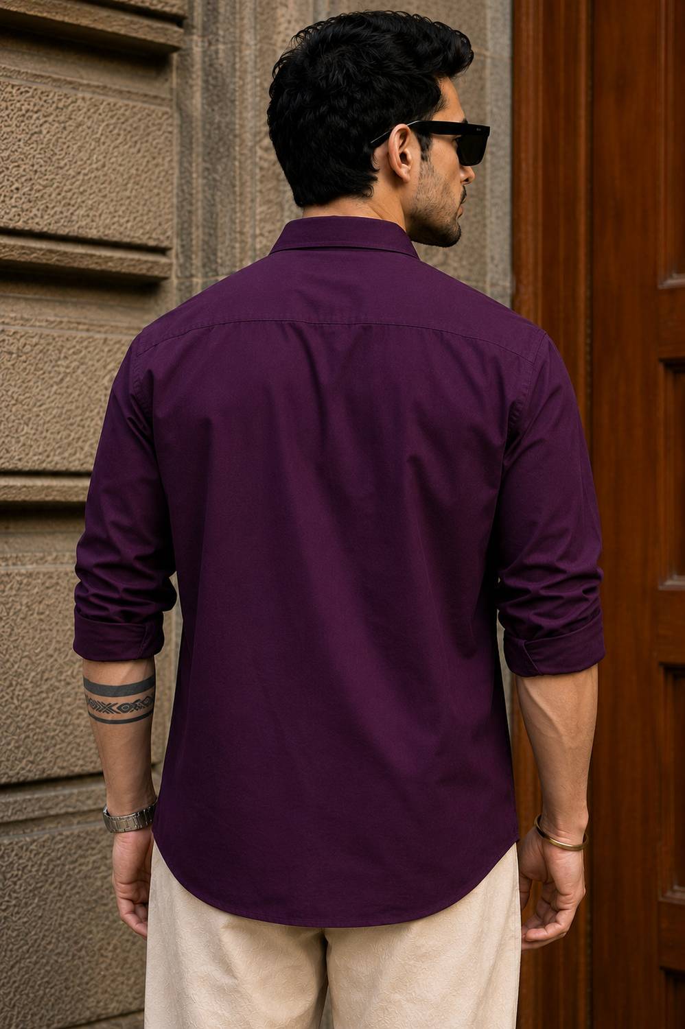 BROCON Men Purple Casual Shirt - Image 2