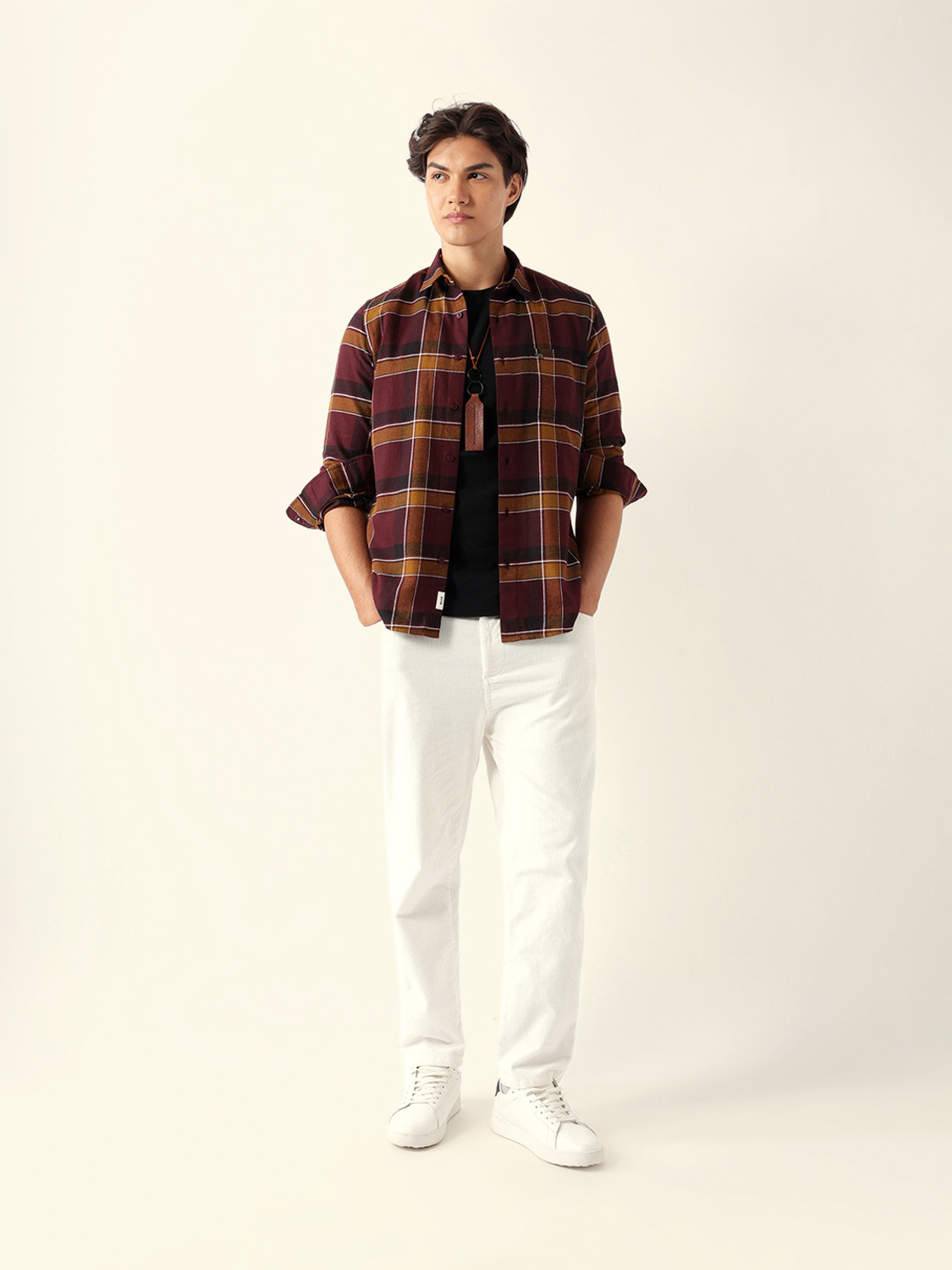 Image of THE BEAR HOUSE Men Checkered Casual Multicolor Shirt