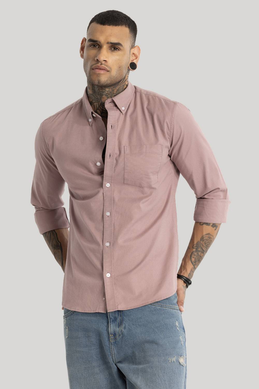 Snitch Men Purple Casual Shirt - Image 5