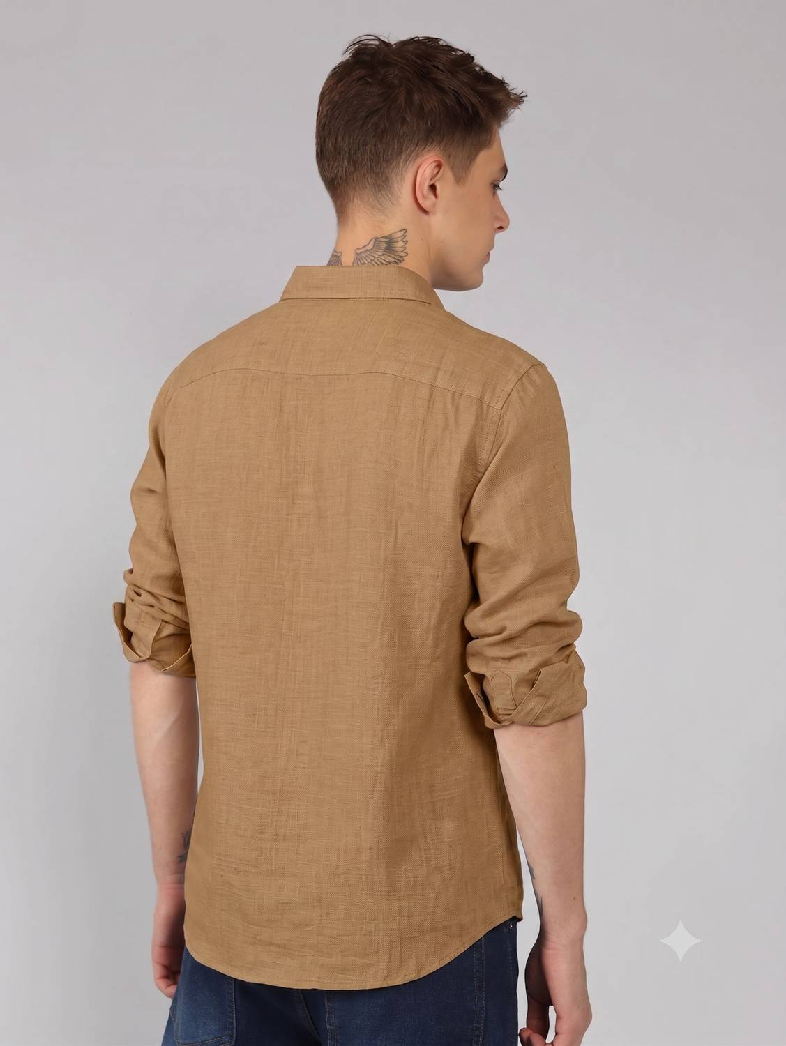JANIX Men Beige Casual Shirt - Image 2