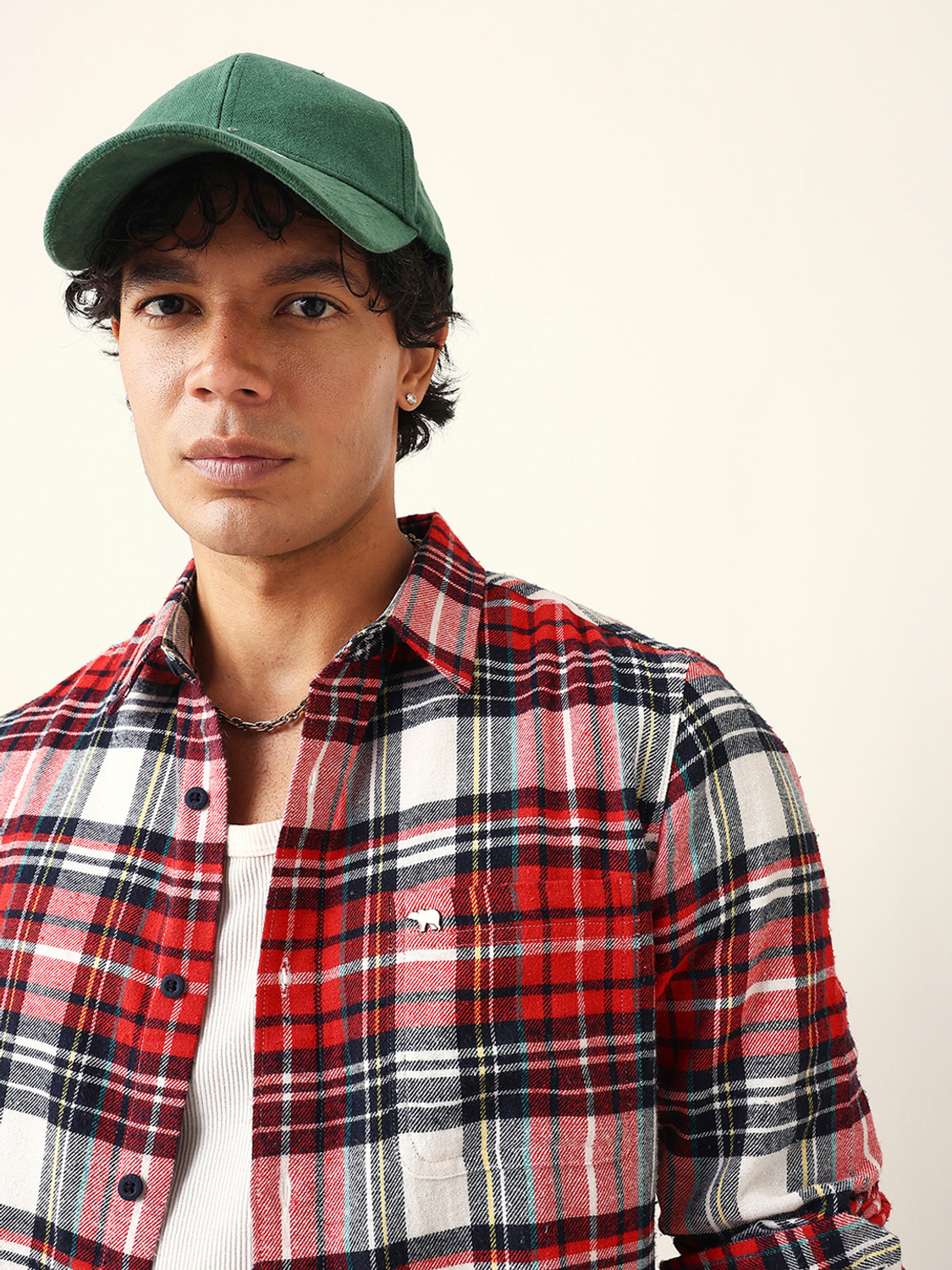 Image of THE BEAR HOUSE Men Checkered Casual Multicolor Shirt