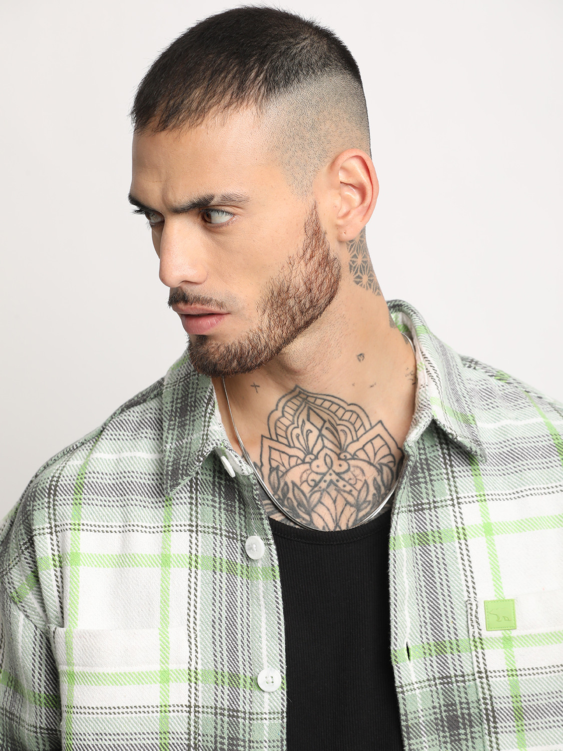 Image of THE BEAR HOUSE Men Checkered Casual Multicolor Shirt