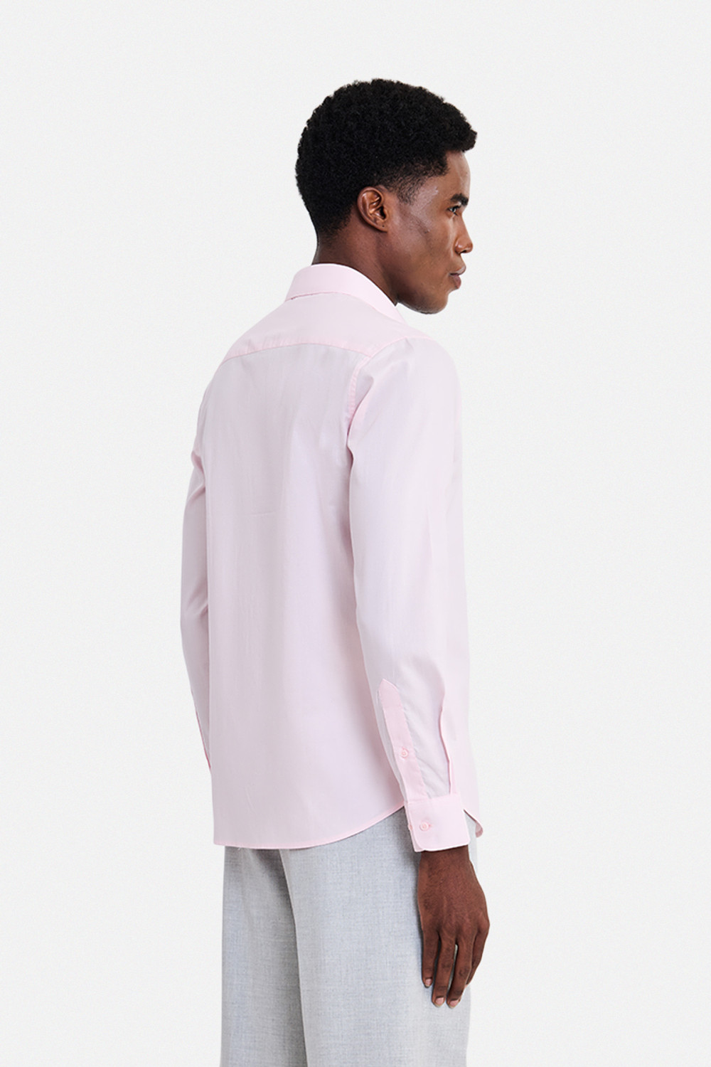 Image of Snitch Men Solid Formal Pink Shirt