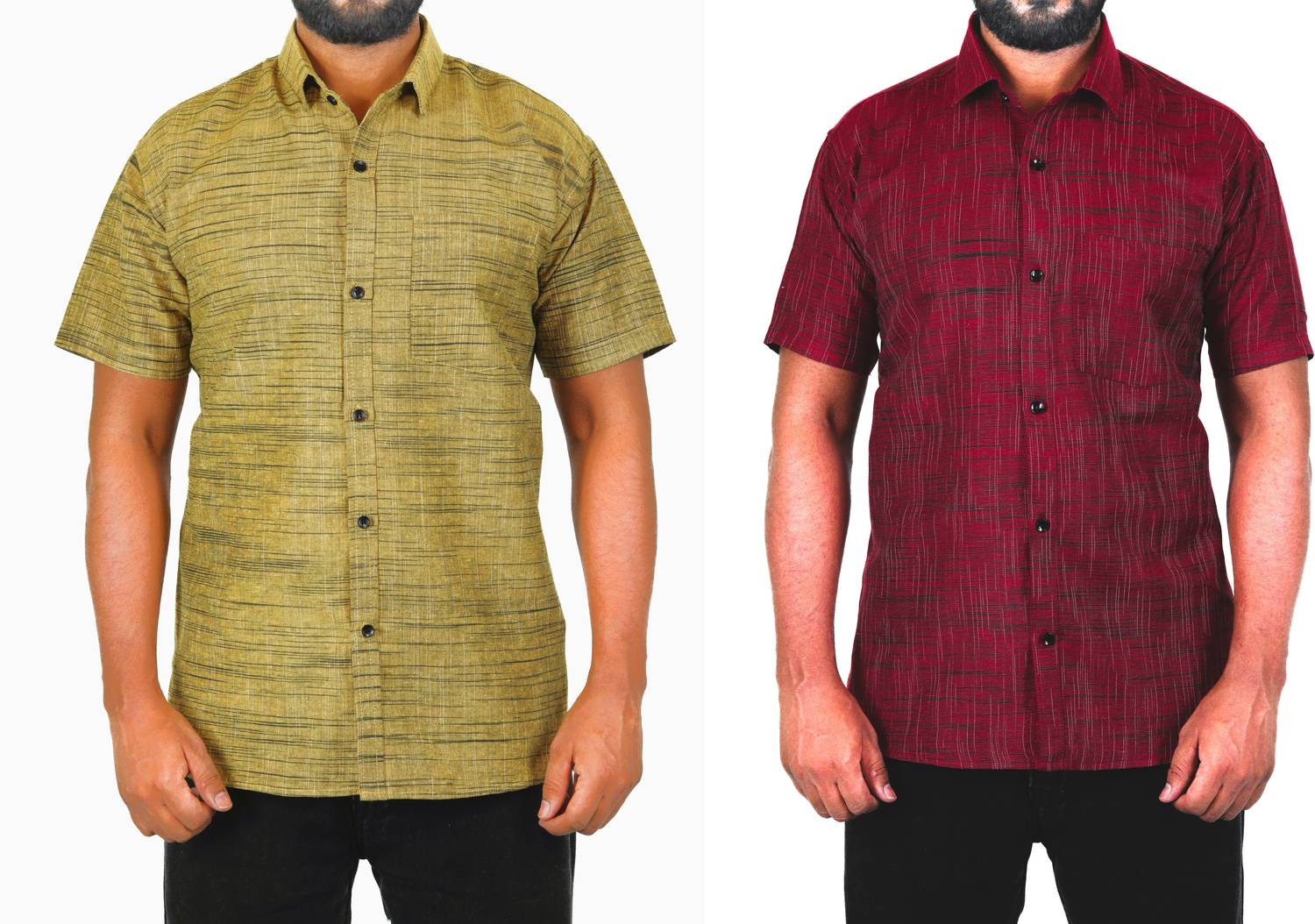 AuzaSho Collection Men Self Design Casual Multicolor Shirt
