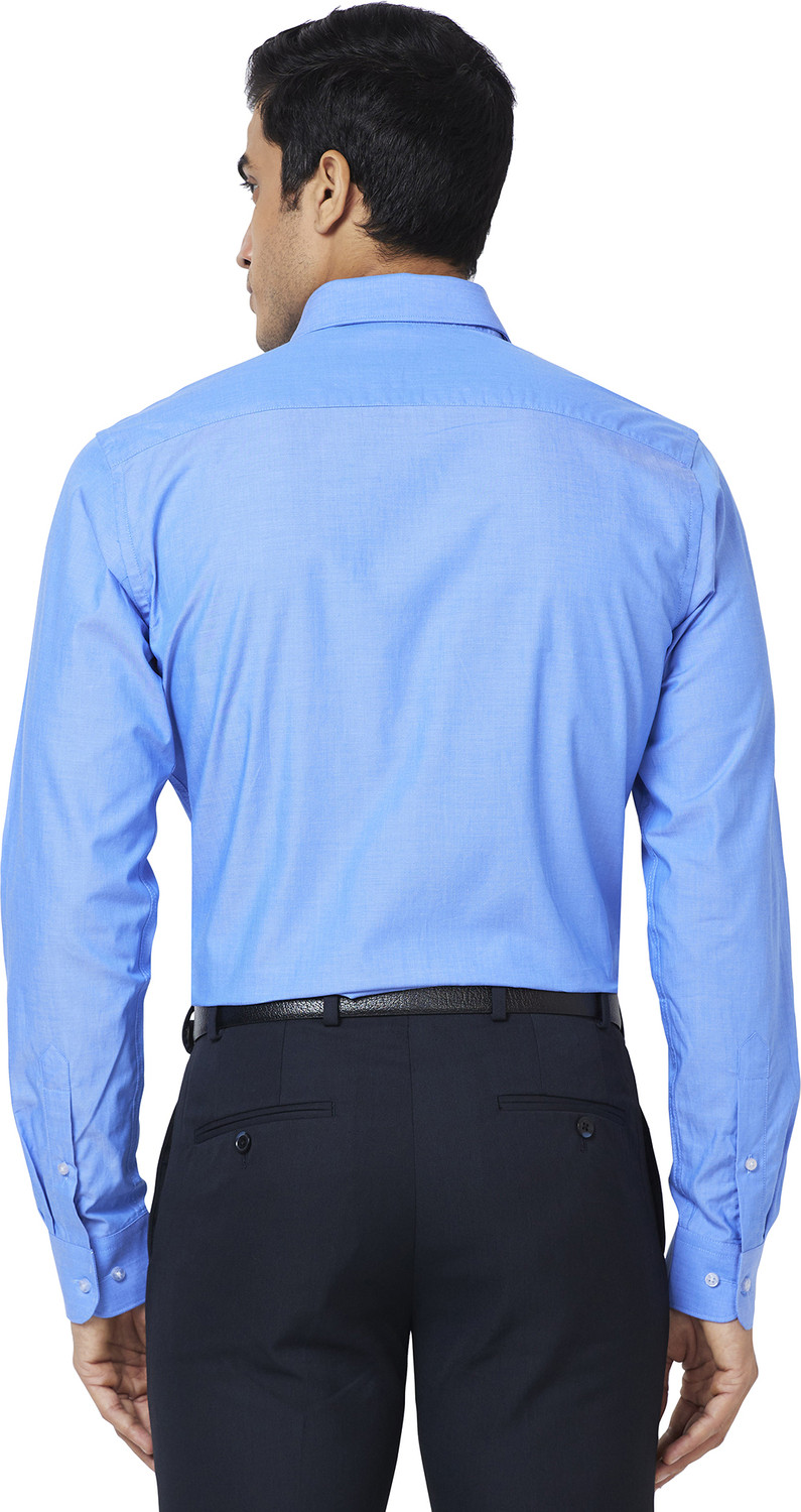 Image of Raymond Men Solid Formal Light Blue Shirt