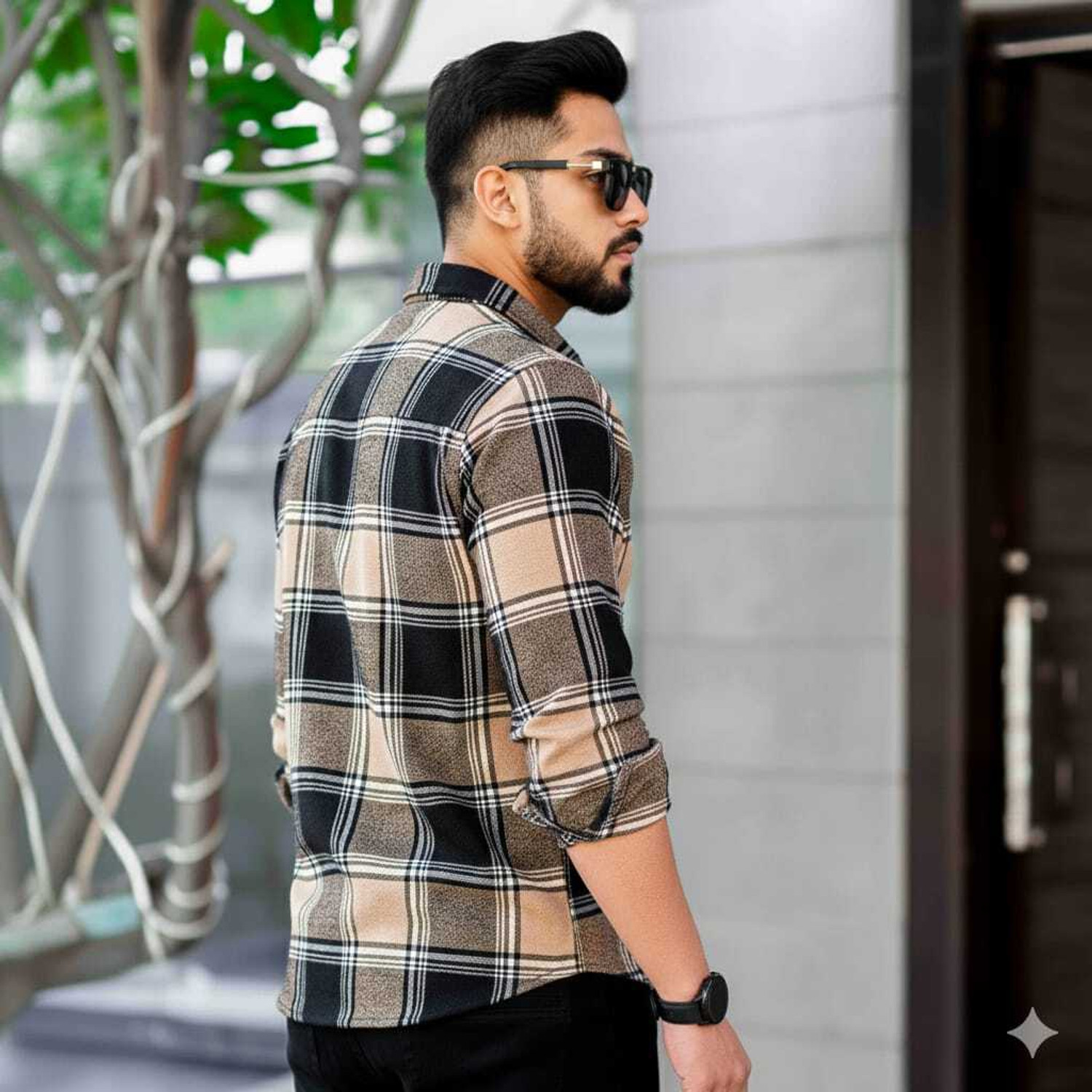Image of Braxumber Men Checkered Casual Multicolor Shirt