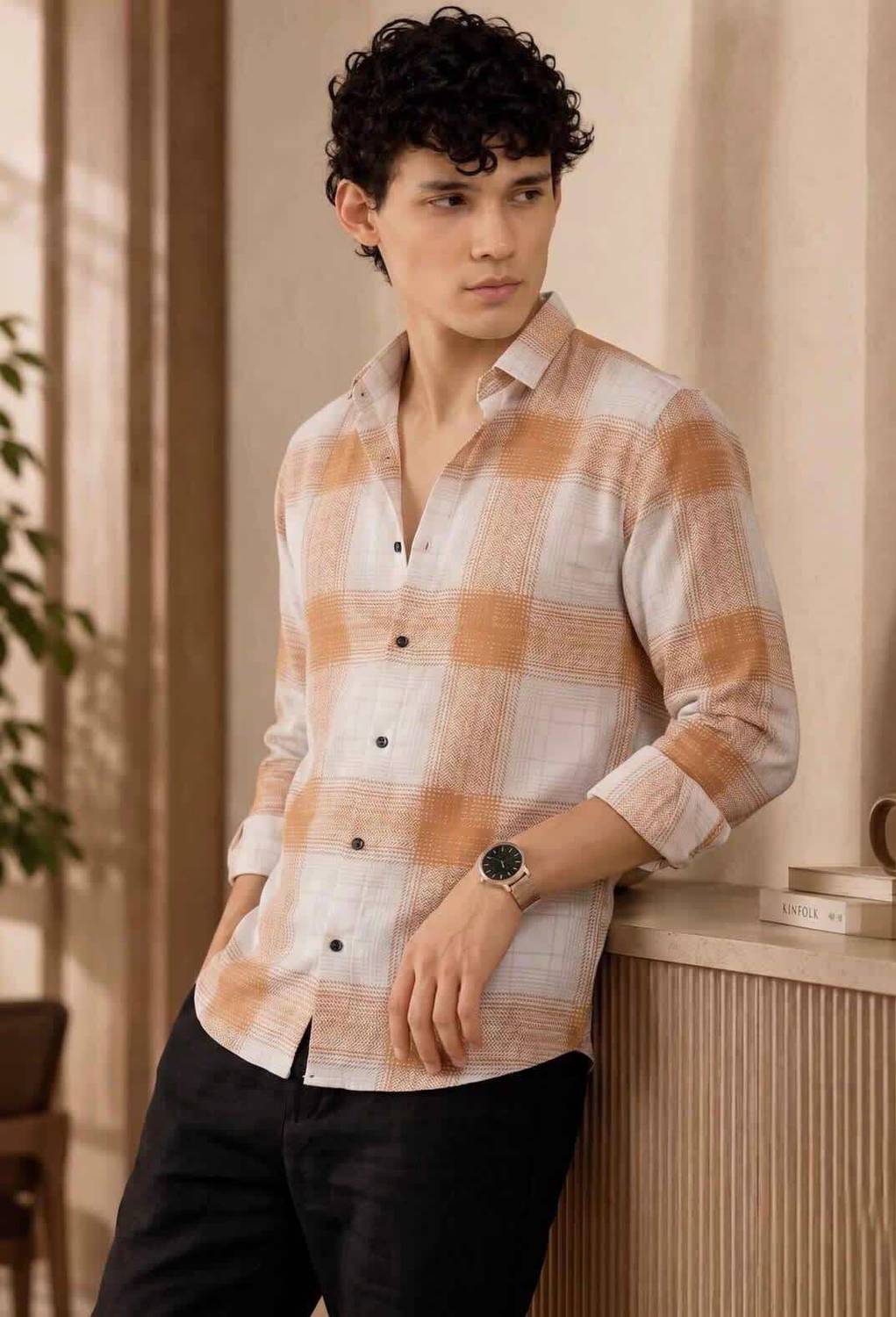 MUMIN Men Checkered Multicolor Shirt - Image 4
