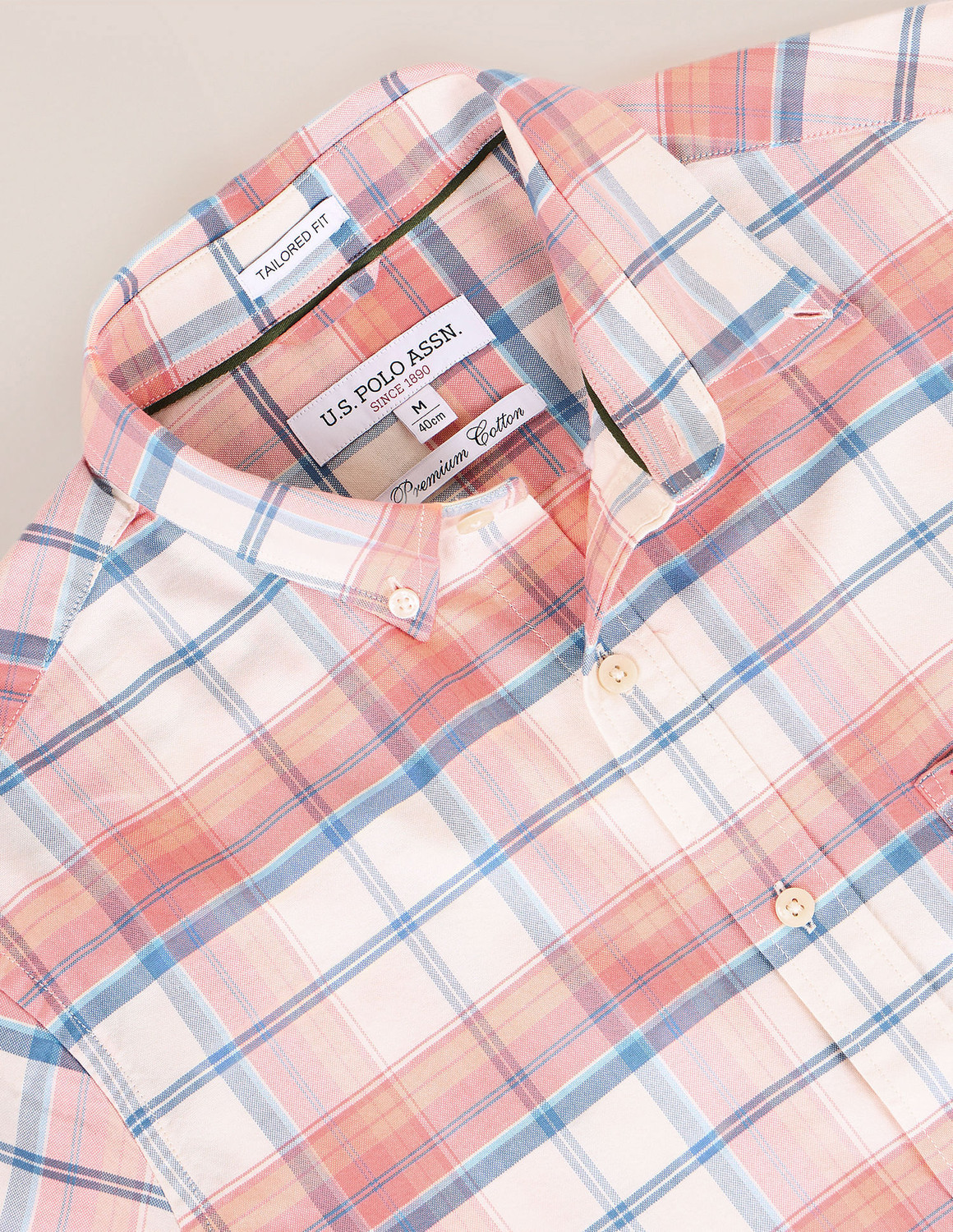 Image of U.S. POLO ASSN. Men Checkered Casual Multicolor Shirt