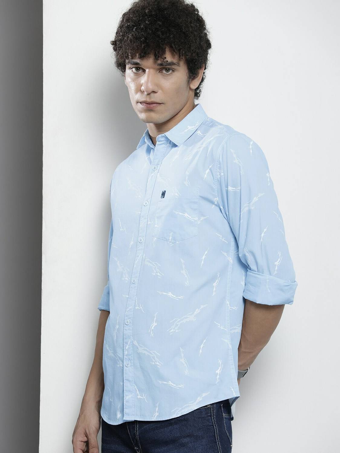 The Indian Garage Co. Men Light Blue Shirt - Image 5