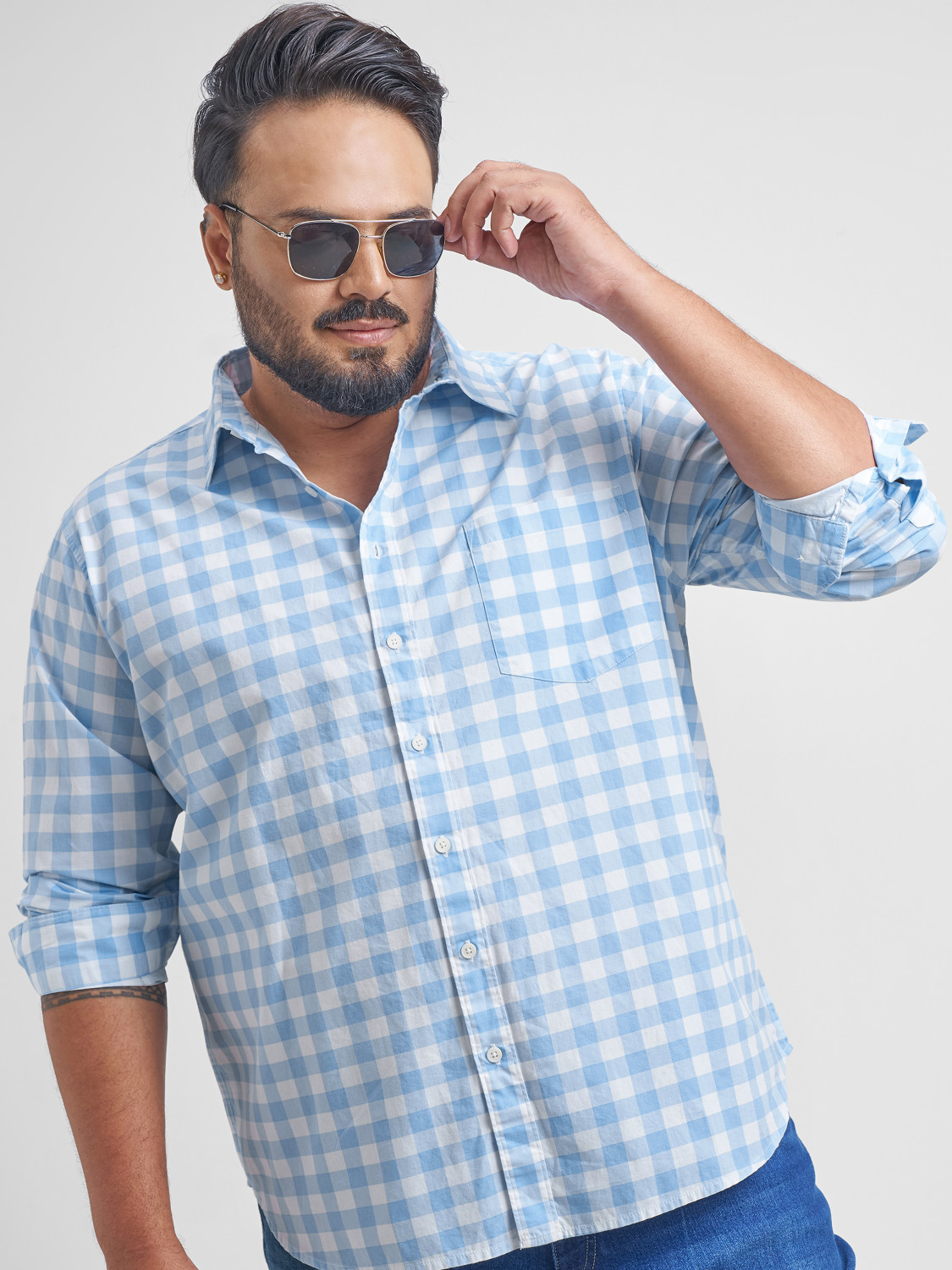 Image of HIGHLANDER Men Checkered Casual Multicolor Shirt