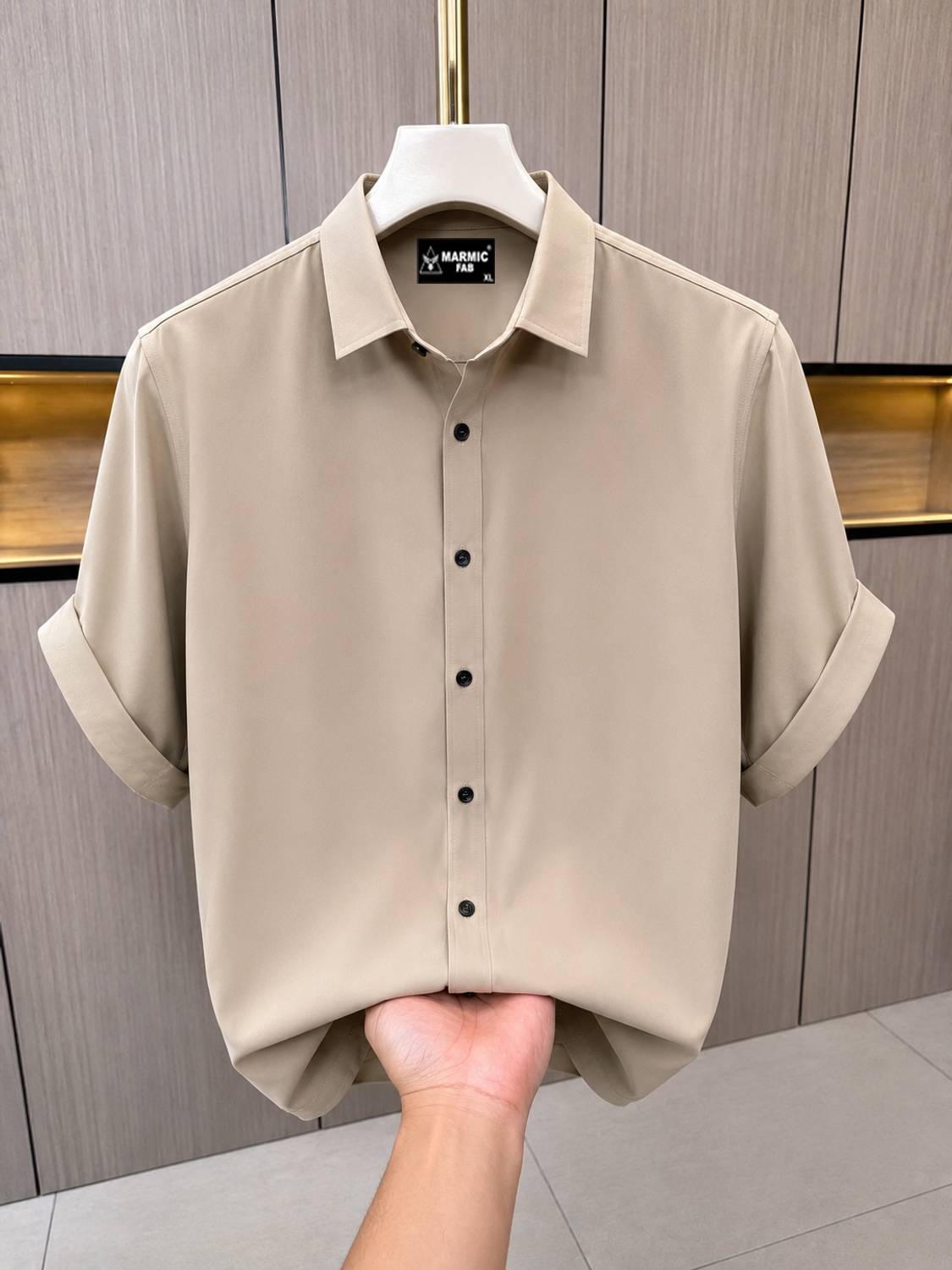 Marmic Fab Men Beige Casual Shirt