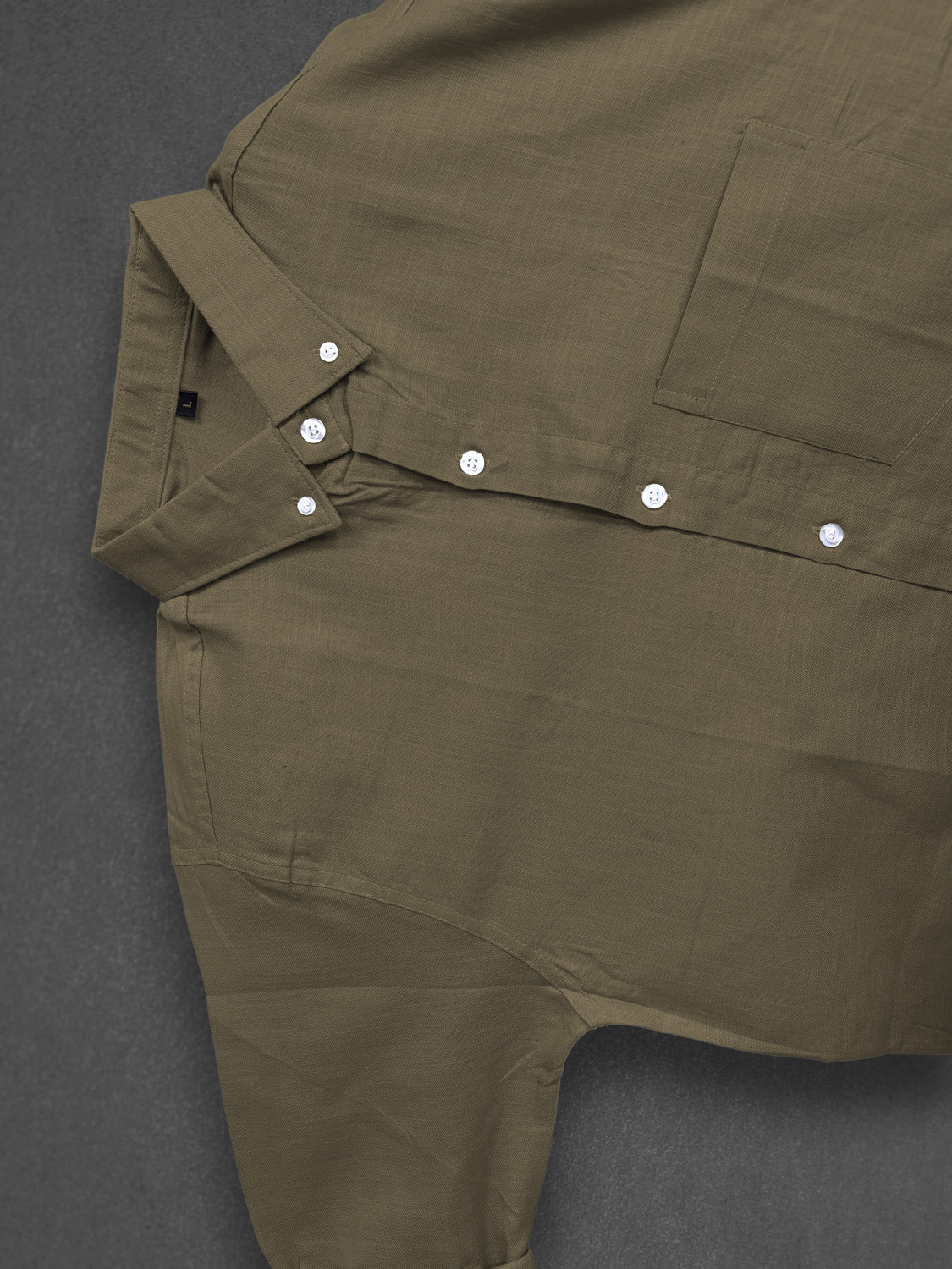 Image of METRONAUT Men Solid Casual Khaki Shirt