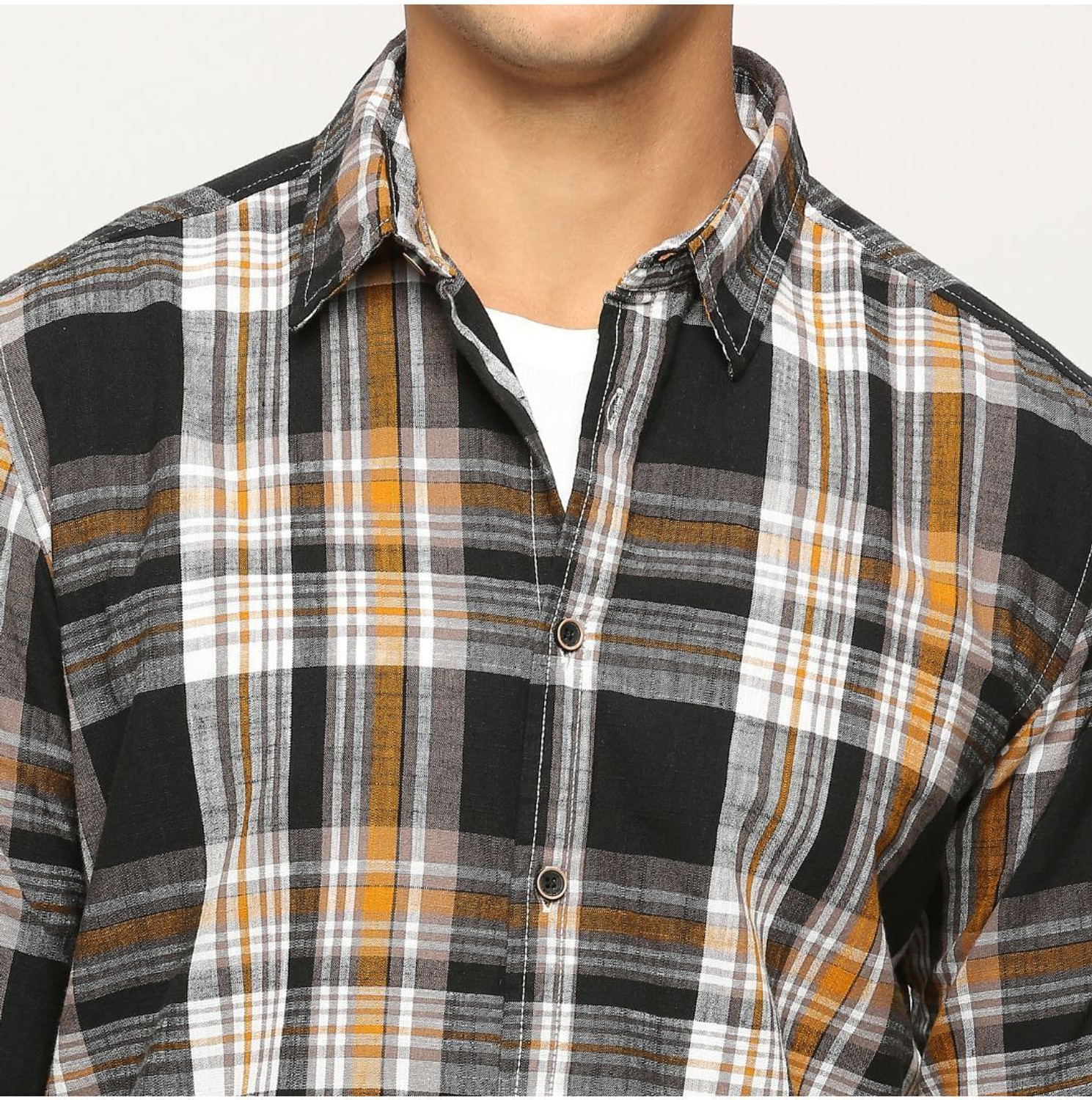 Image of Pepe Jeans Men Checkered Casual Multicolor Shirt