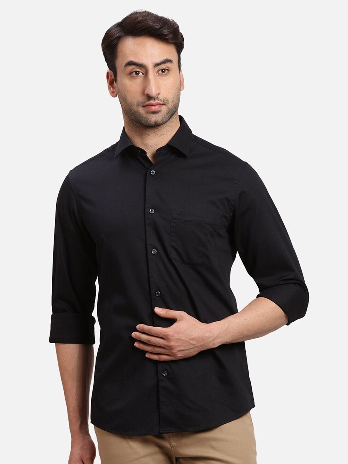 Image of COLORPLUS Men Regular Fit Solid Casual Shirt