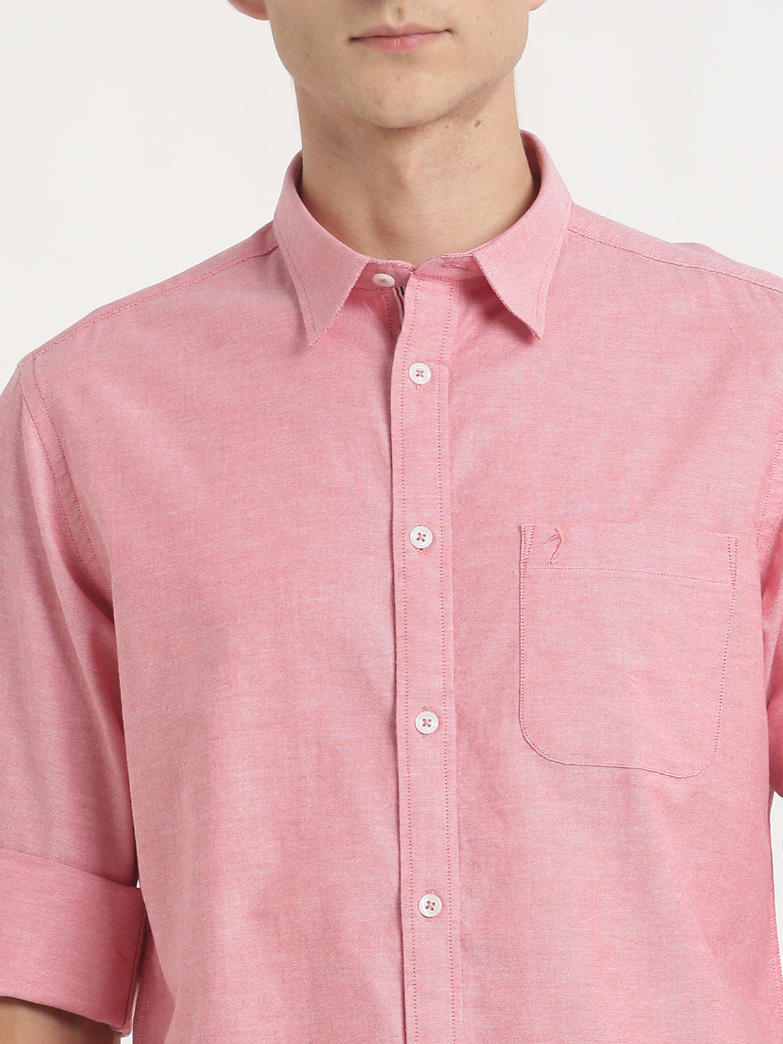 Image of INDIAN TERRAIN Men Slim Fit Solid Casual Shirt