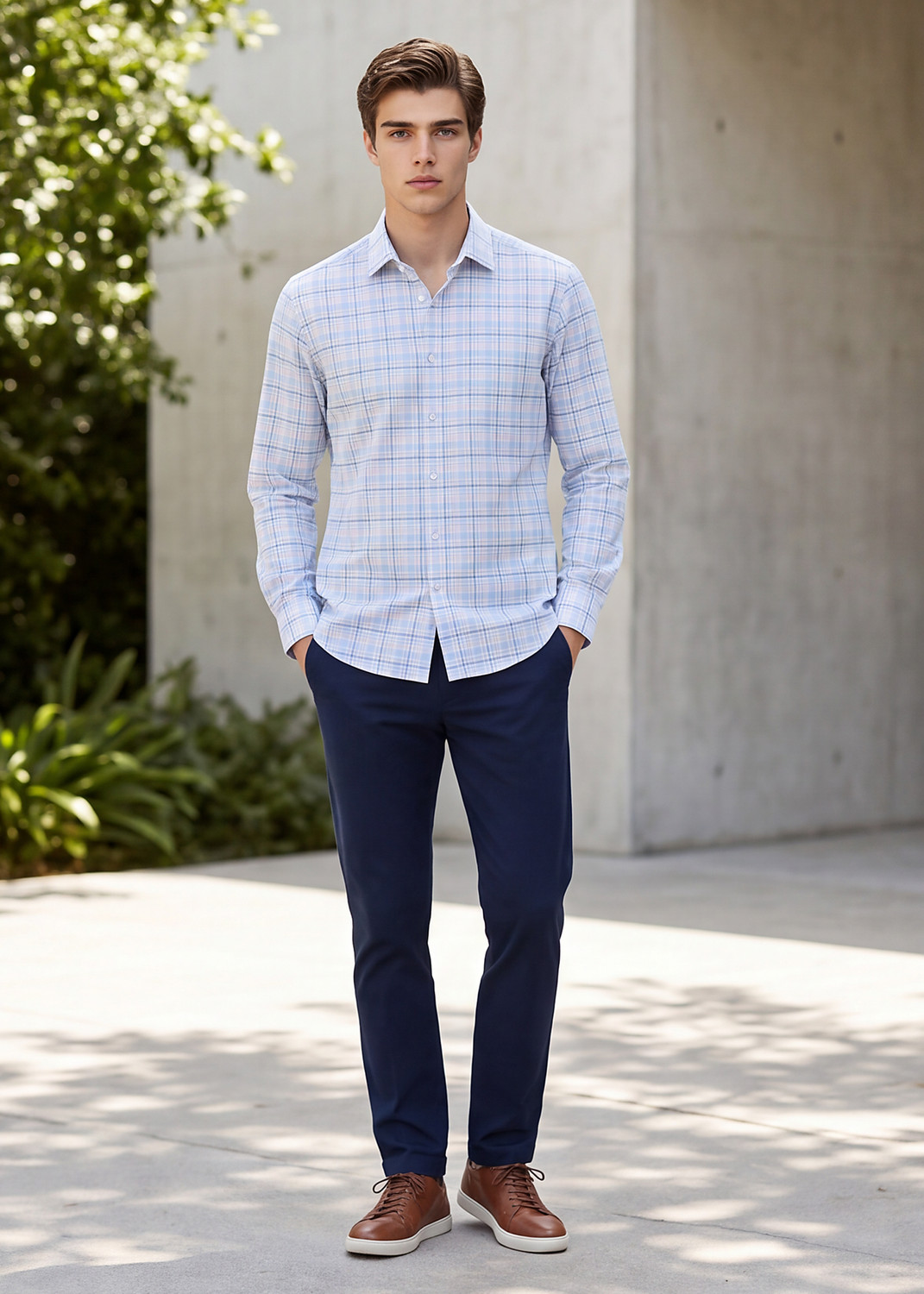 Image of KILLER Men Slim Fit Checkered Casual Shirt