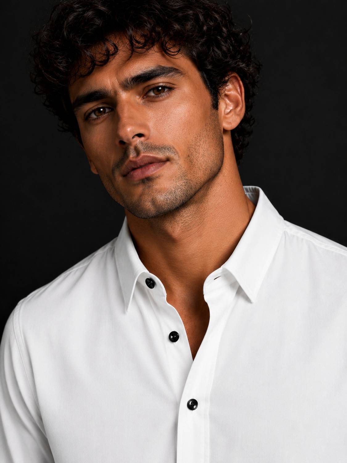 Marmic Fab Men Solid Casual White Shirt - Image 3