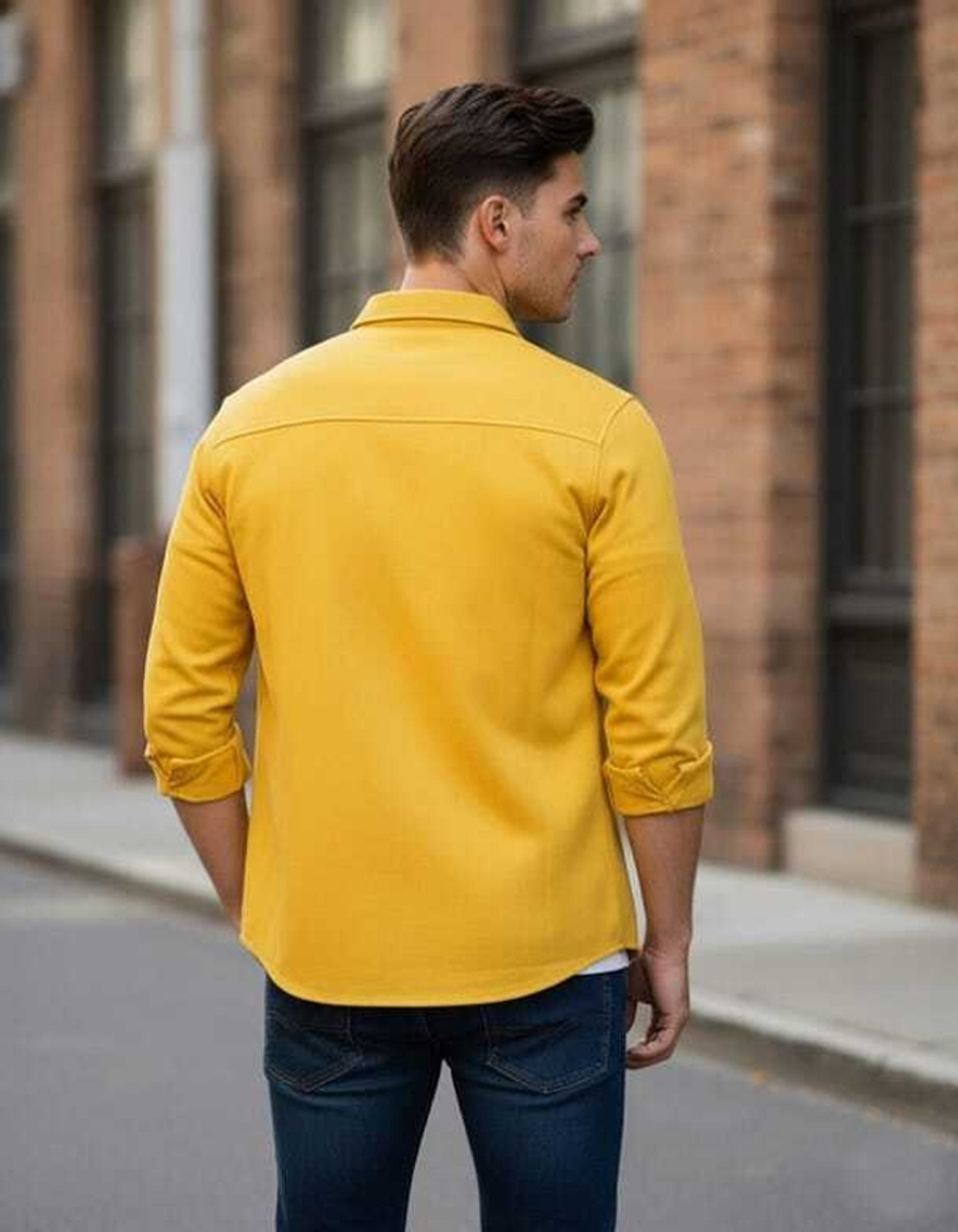Image of PROMO FASH Men Regular Fit Solid Spread Collar Casual Shirt