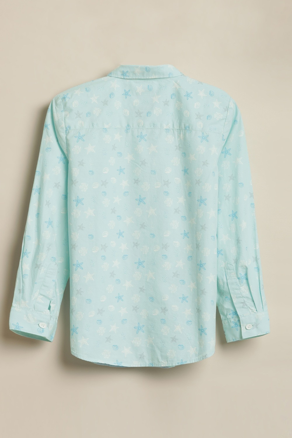 Image of Allen Solly Boys Printed Casual Light Blue Shirt