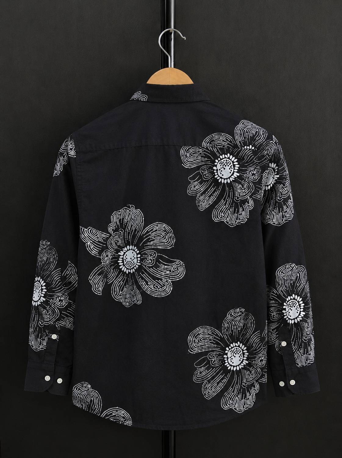 METRONAUT Men Black Floral Print Shirt - Image 2