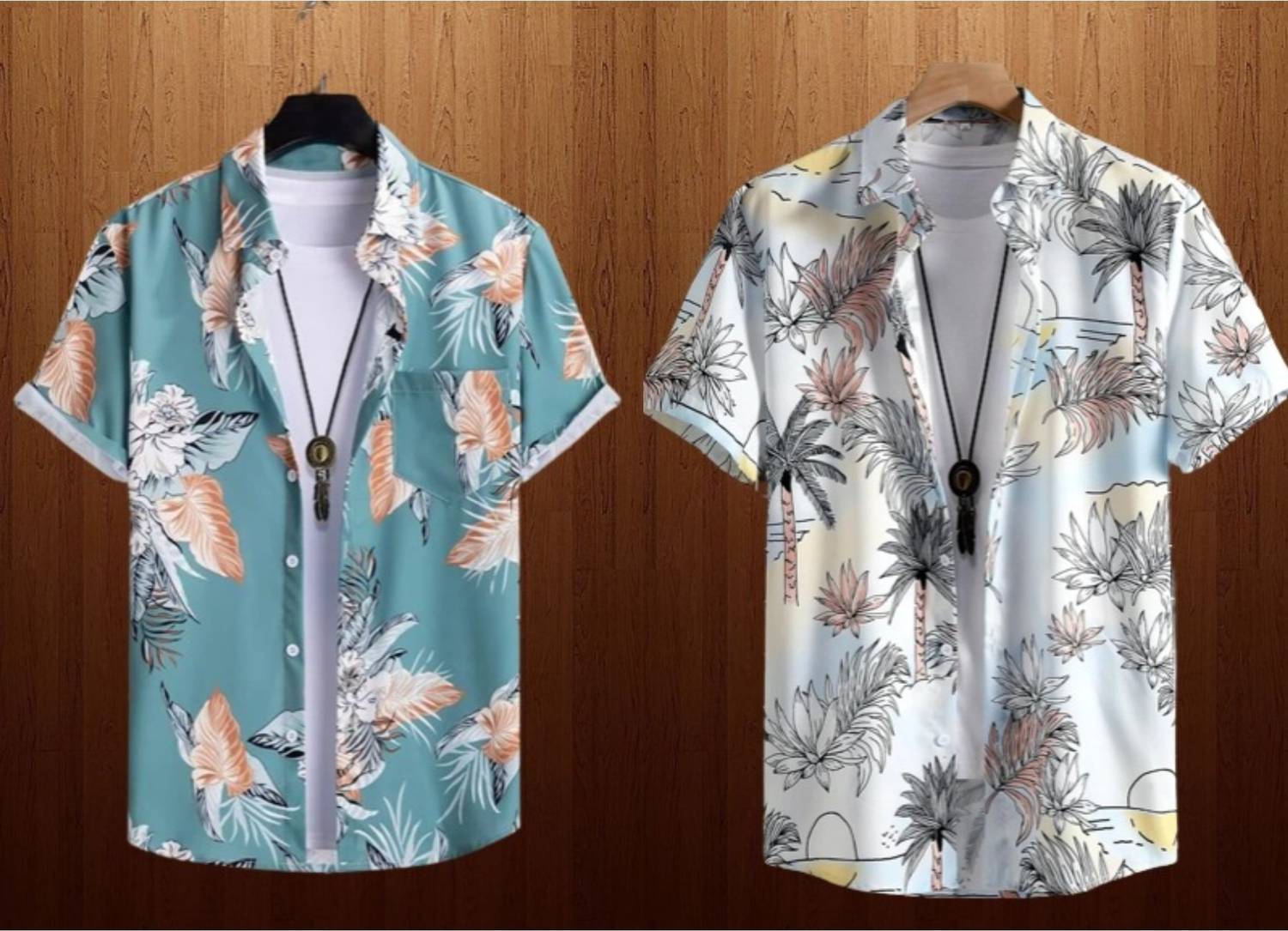 LEMBRIKA Men Printed Casual Light Green, Multicolor Shirt