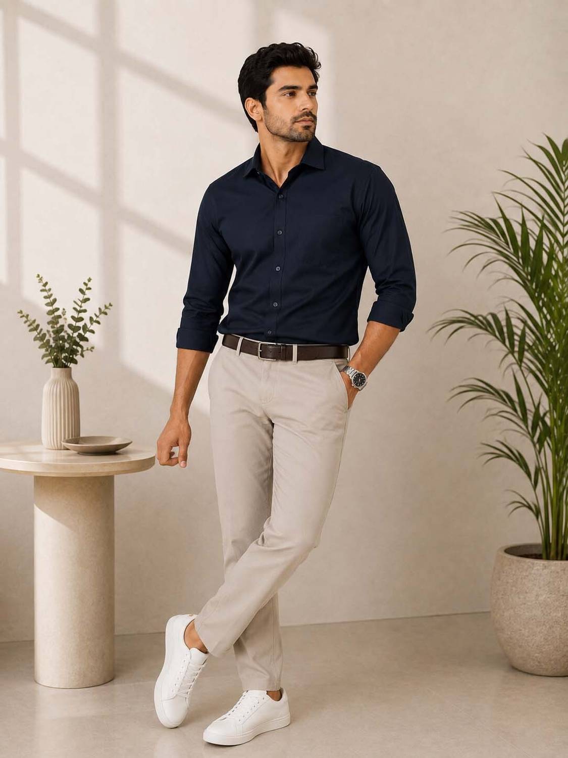 METRONAUT Men Blue Casual Shirt - Image 2