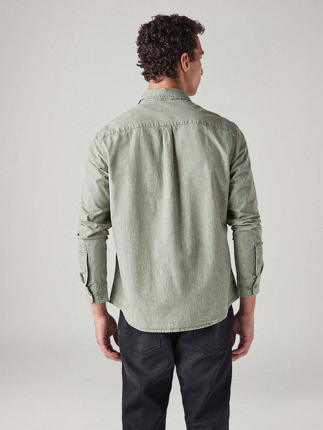 Image of LEVI'S Men Solid Casual Green Shirt