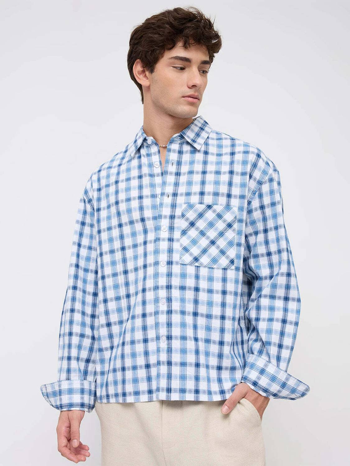 VASTRADO Men Checkered Casual Multicolor Shirt - Image 2