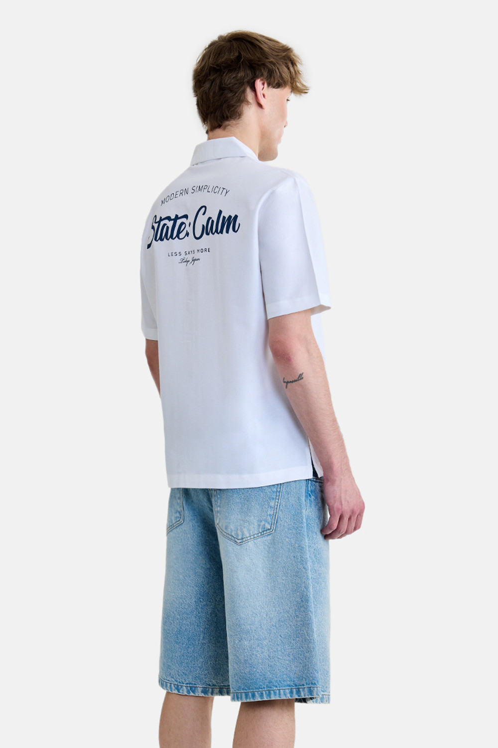 Image of Snitch Men Graphic Print Casual White Shirt