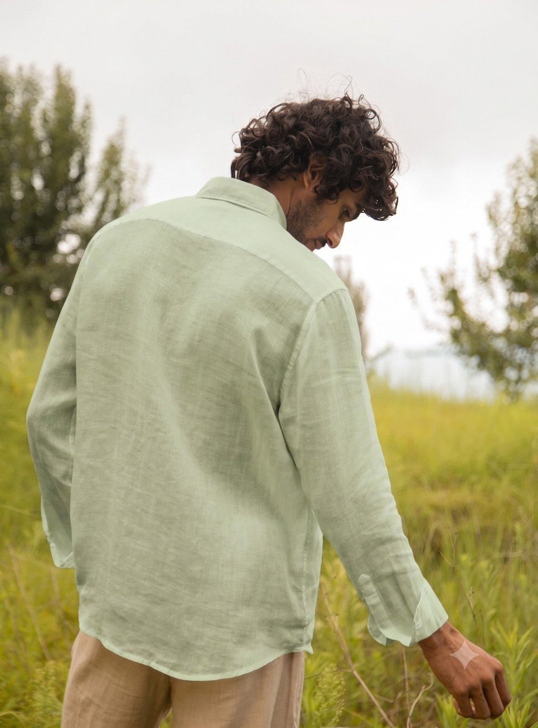 Image of Marmic Fab Men Solid Casual Light Green Shirt