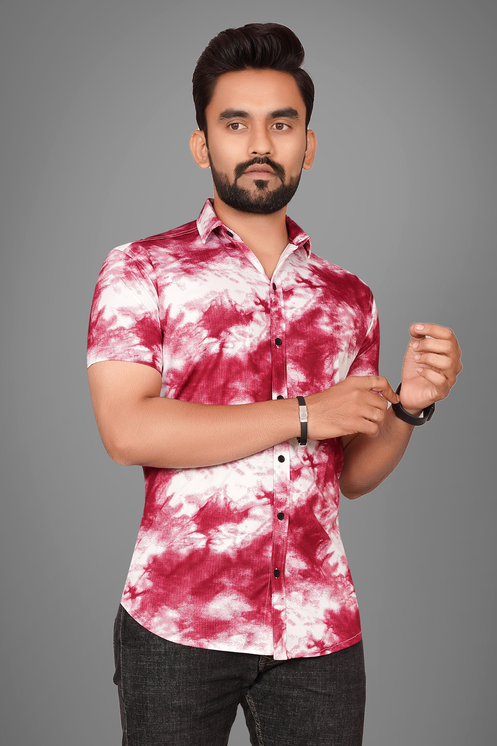 Image of Voroxy Men Dyed /Ombre Casual Multicolor Shirt