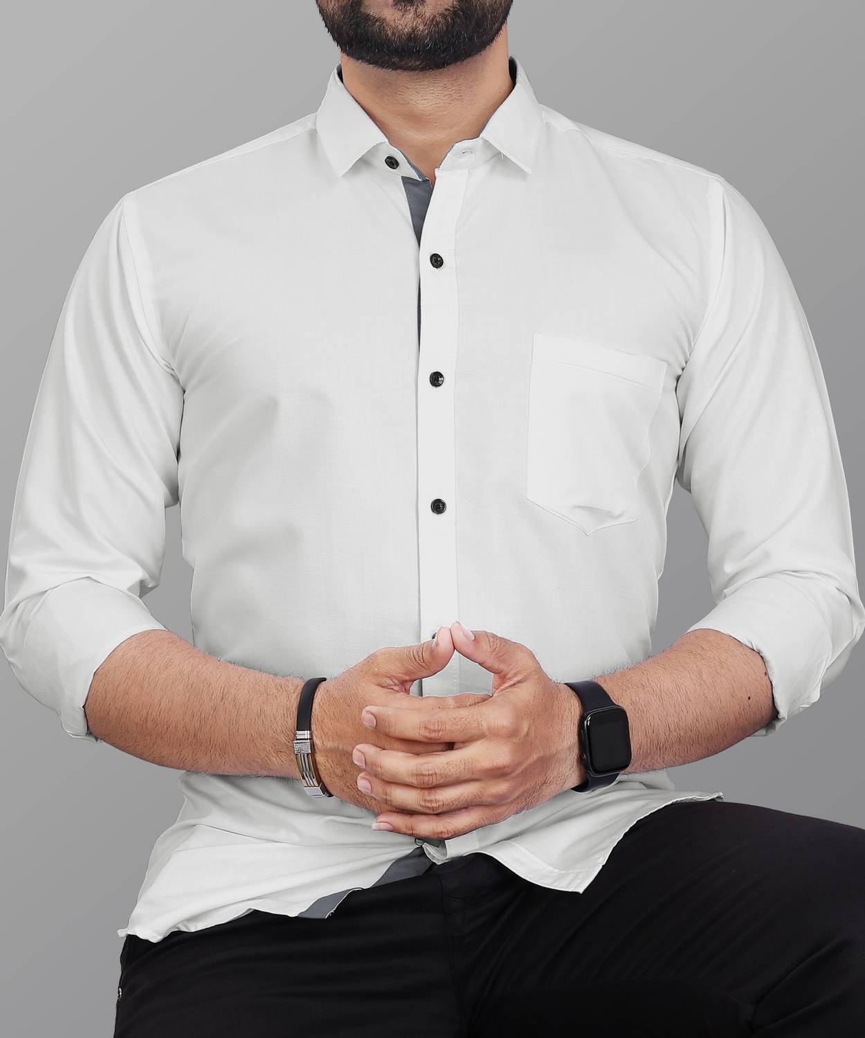 METRONAUT Men Regular Fit Solid Button Down Collar Casual Shirt