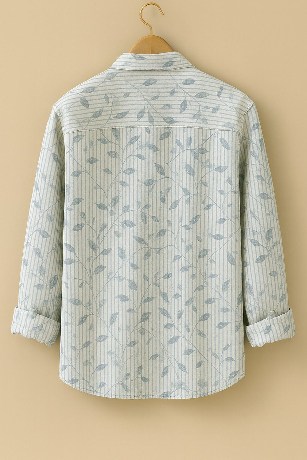 Image of FOXEY Men Floral Print Casual Blue Shirt