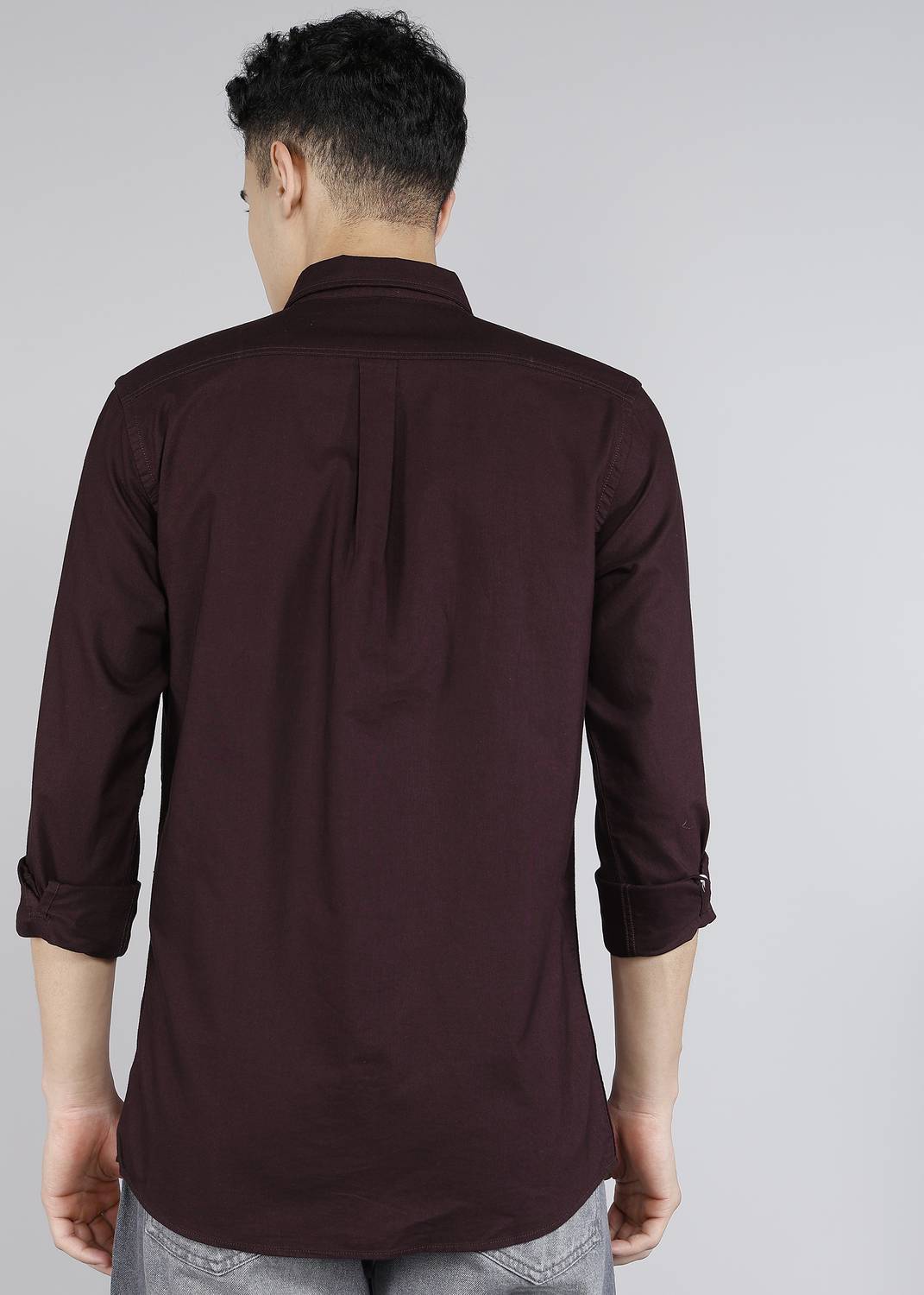 Allen Solly Men Maroon Casual Shirt - Image 4
