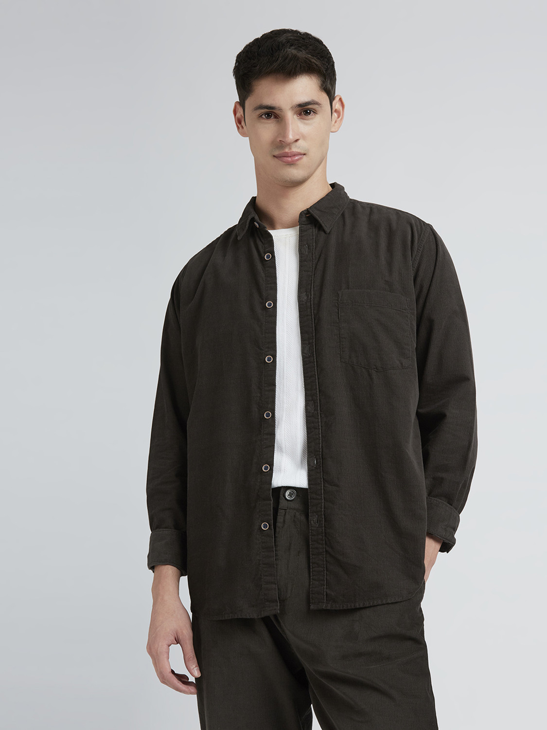 Image of Pepe Jeans Men Solid Casual Green Shirt