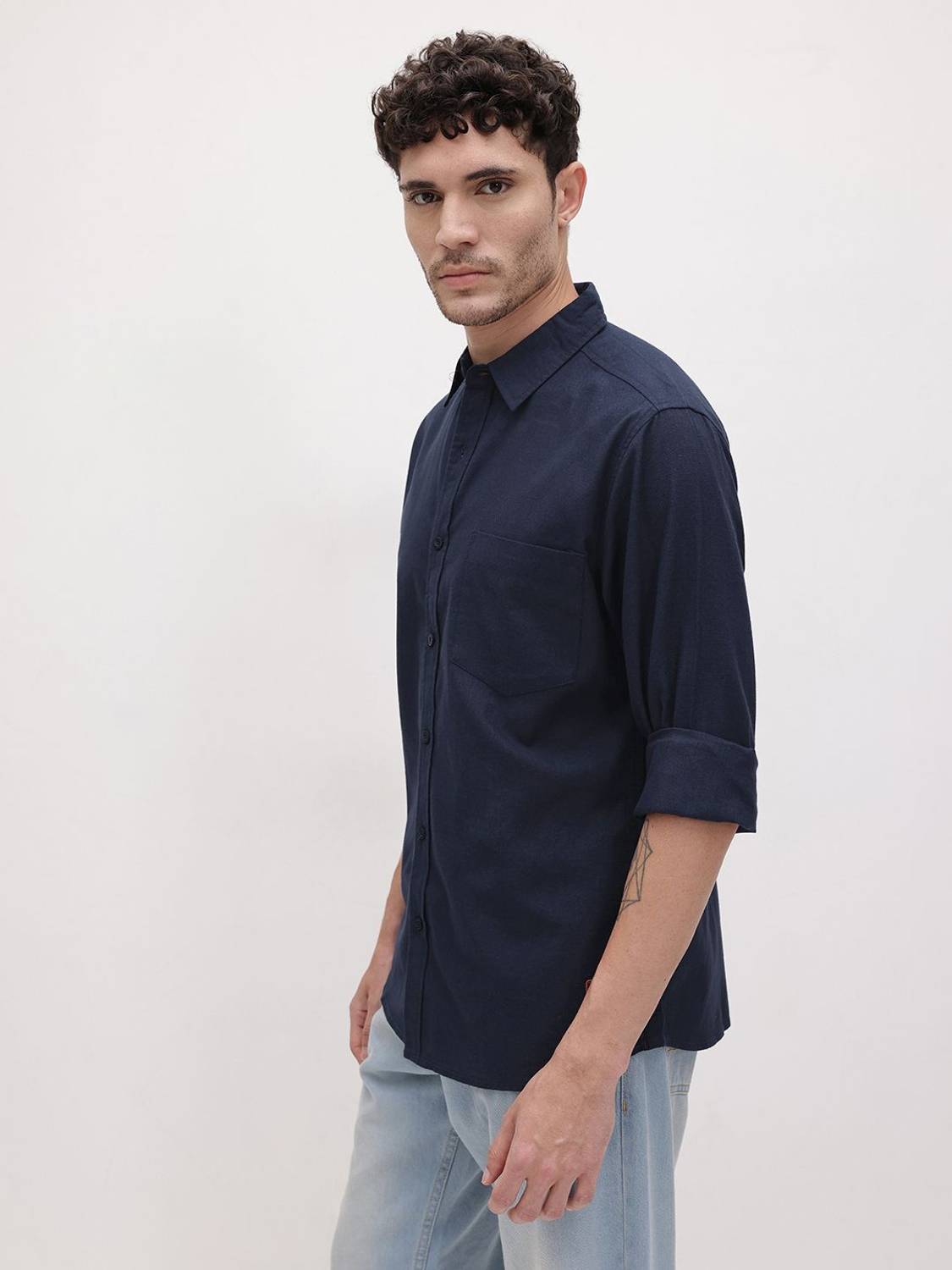 Roadster Men Dark Blue Casual Shirt - Image 5