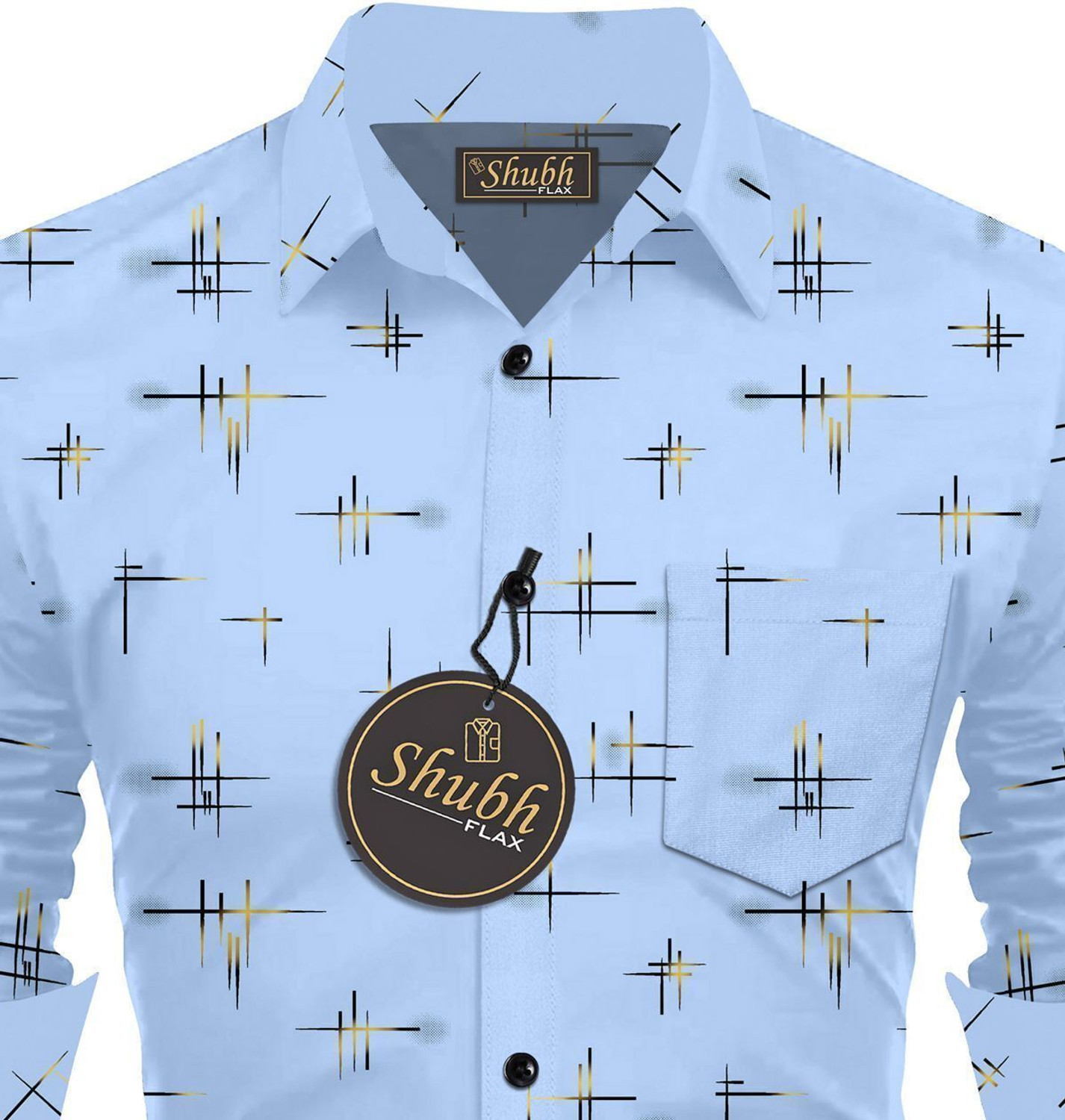 Image of SHUBHFLAX Men Printed Casual Multicolor Shirt