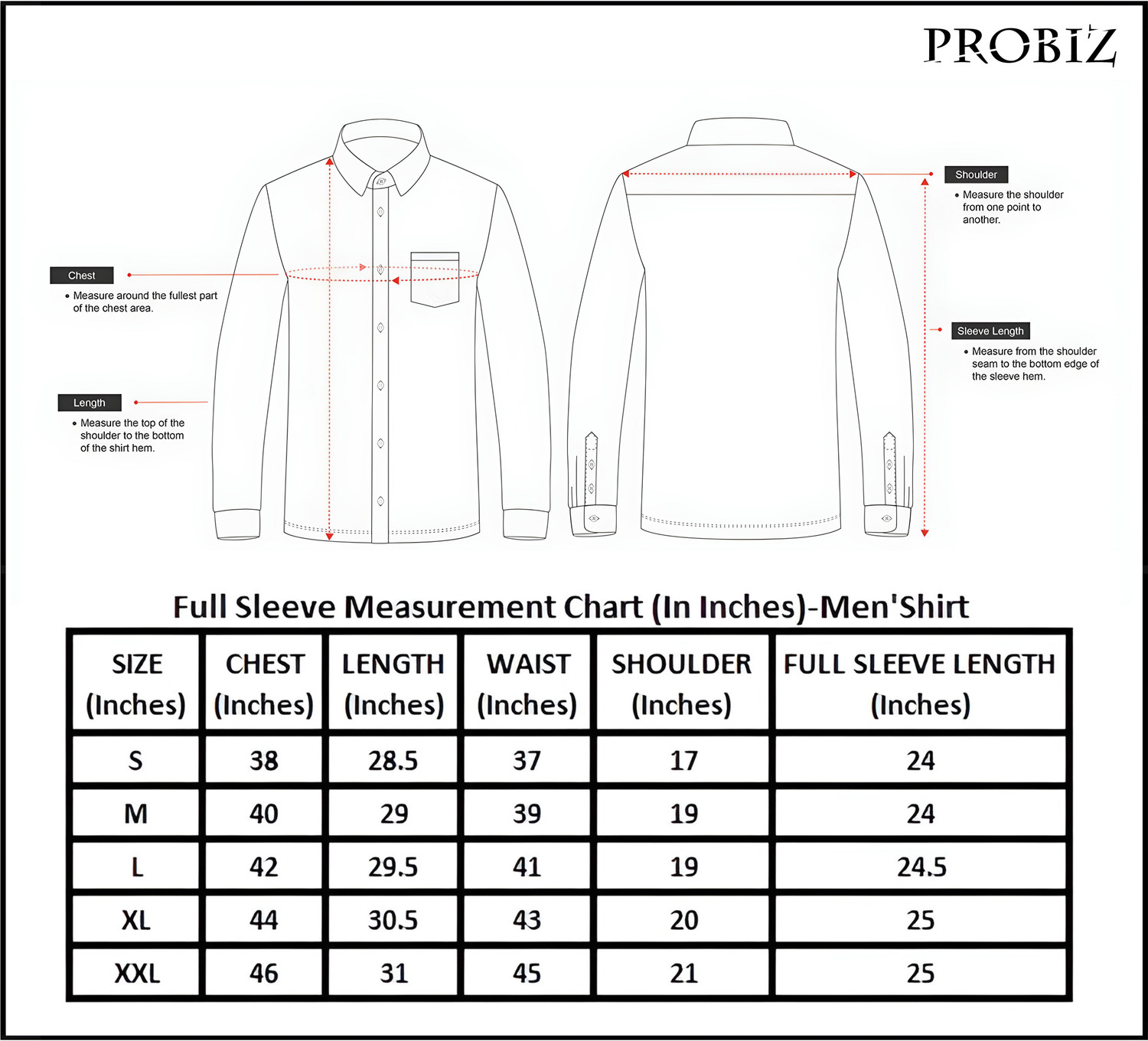 Image of PROBIZ Men Striped Casual Cream, Grey Shirt