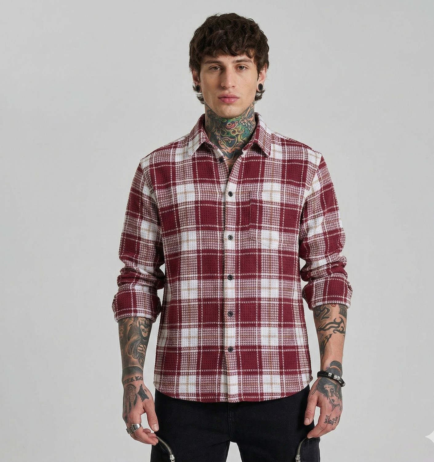 Image of shivay enterprise Men Checkered Casual Multicolor Shirt