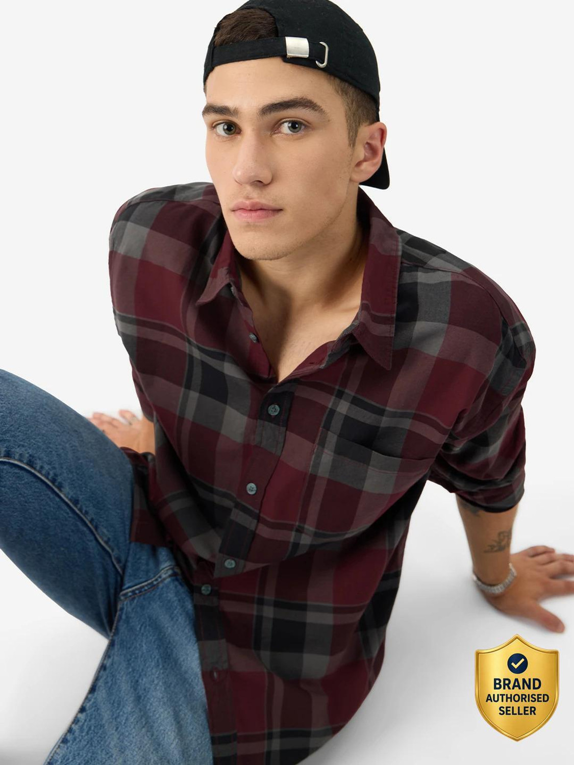 Image of The Souled Store Men Checkered Casual Multicolor Shirt