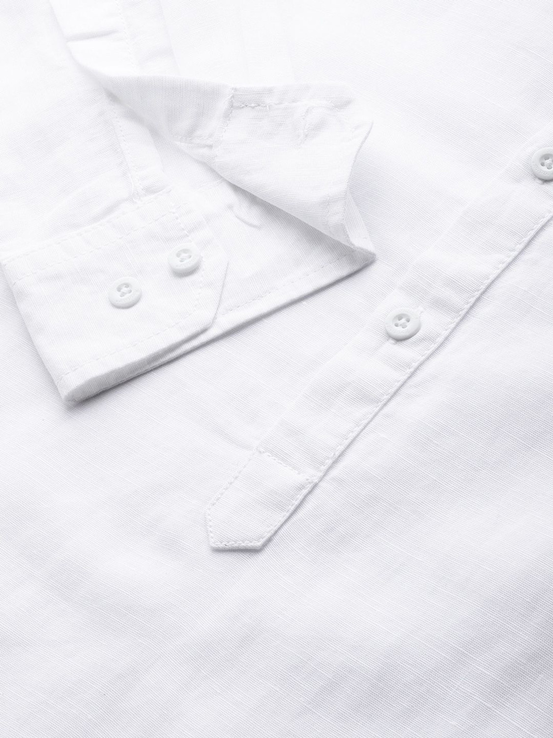 Image of Roadster Men Solid Casual White Shirt