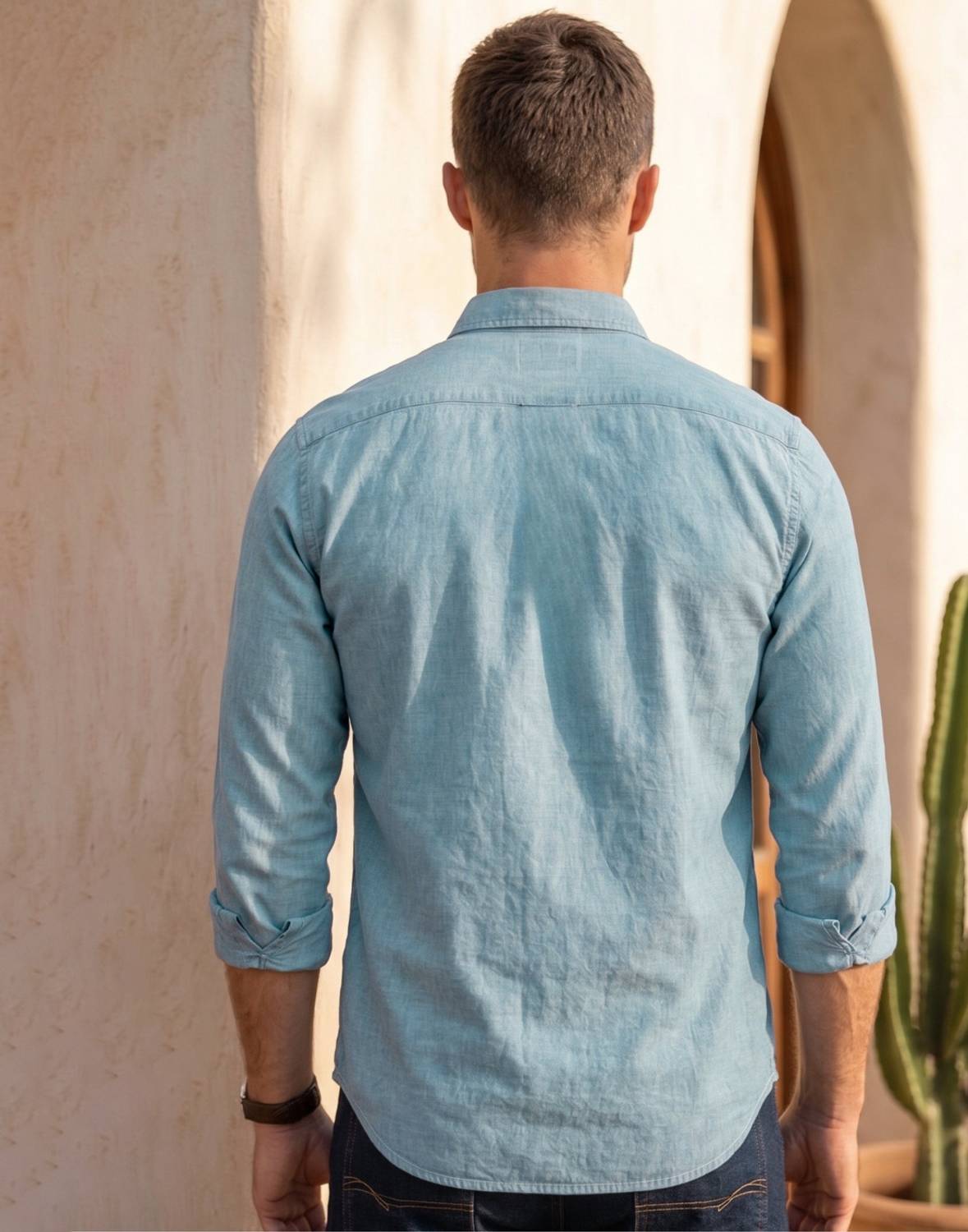 Louis Philippe Men Blue Casual Shirt - Image 4