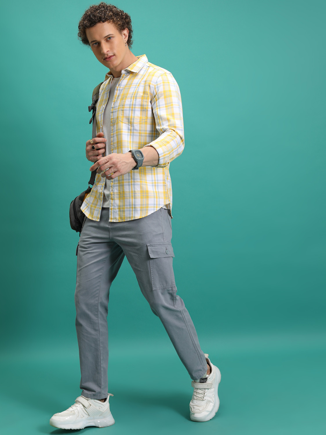 Image of HIGHLANDER Men Checkered Casual Multicolor Shirt
