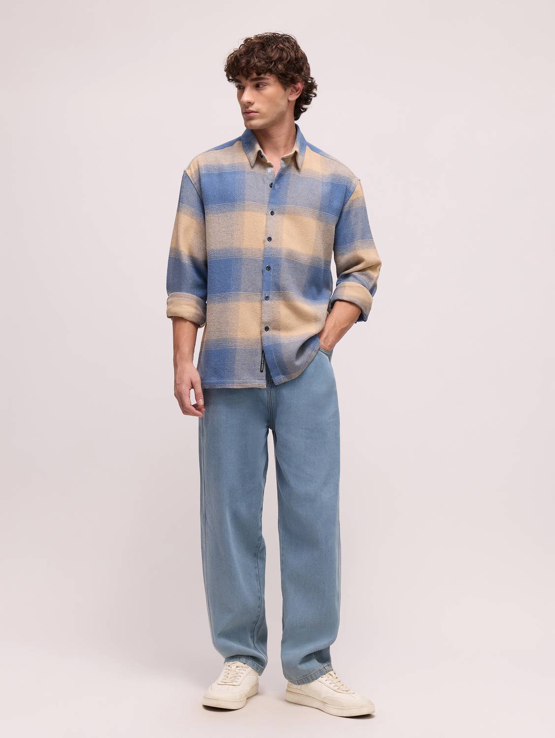CAHOOT Men Checkered Blue Shirt - Image 4