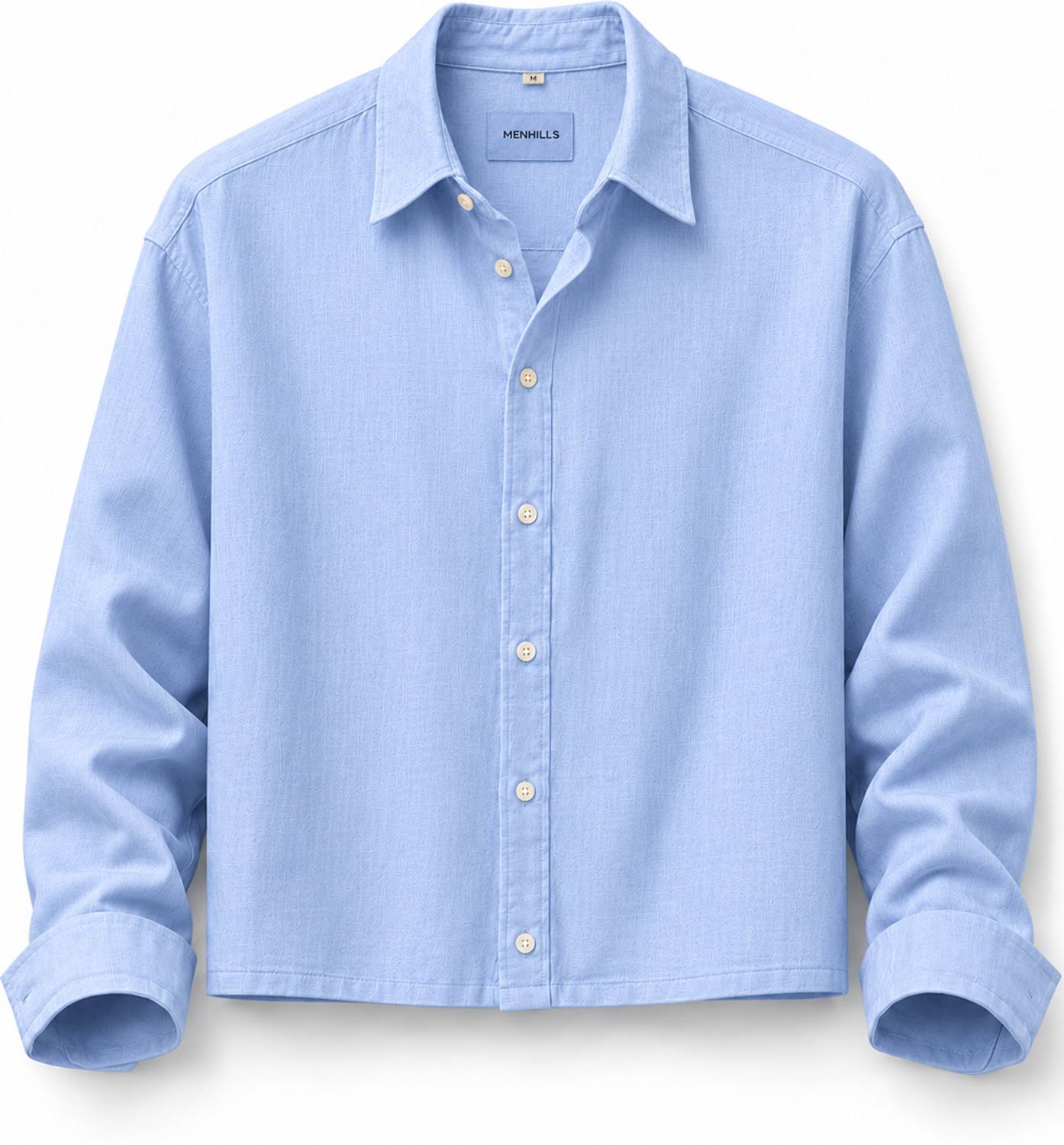 MENHILLS Men Light Blue Casual Shirt - Image 1