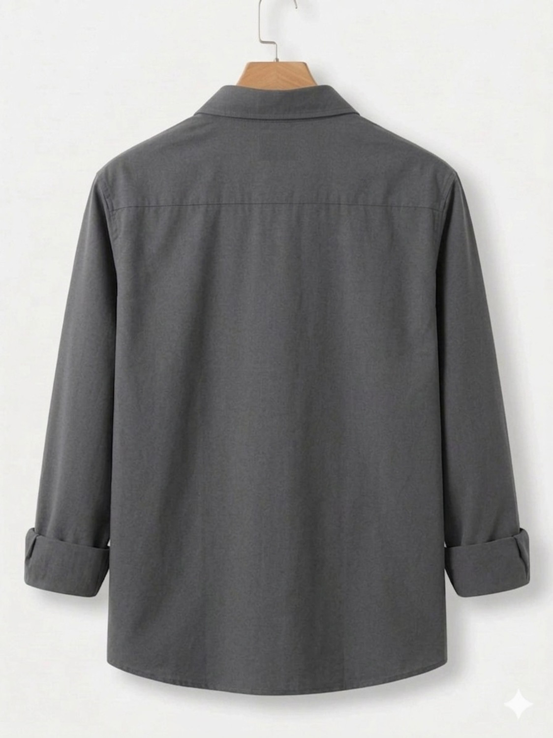 Image of METRONAUT Men Solid Casual Grey Shirt