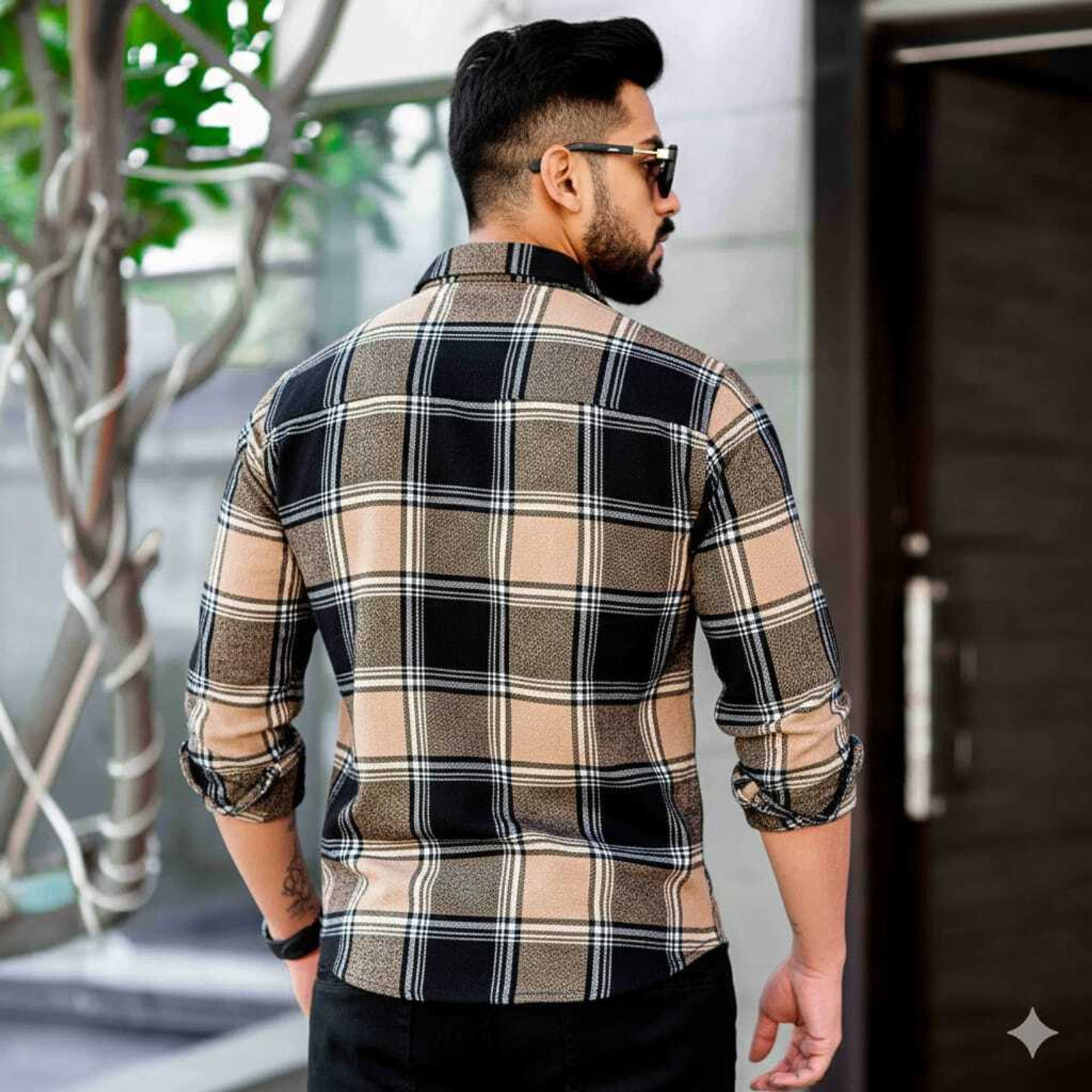 Image of Braxumber Men Checkered Casual Multicolor Shirt