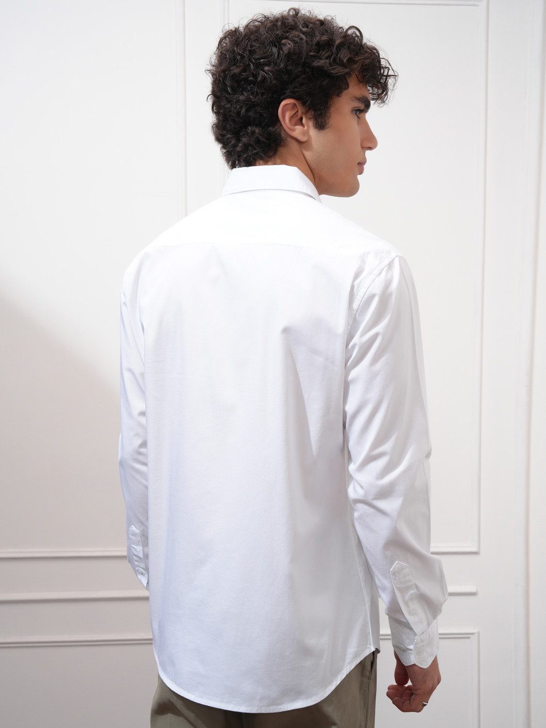Image of KETCH Men Solid Casual White Shirt